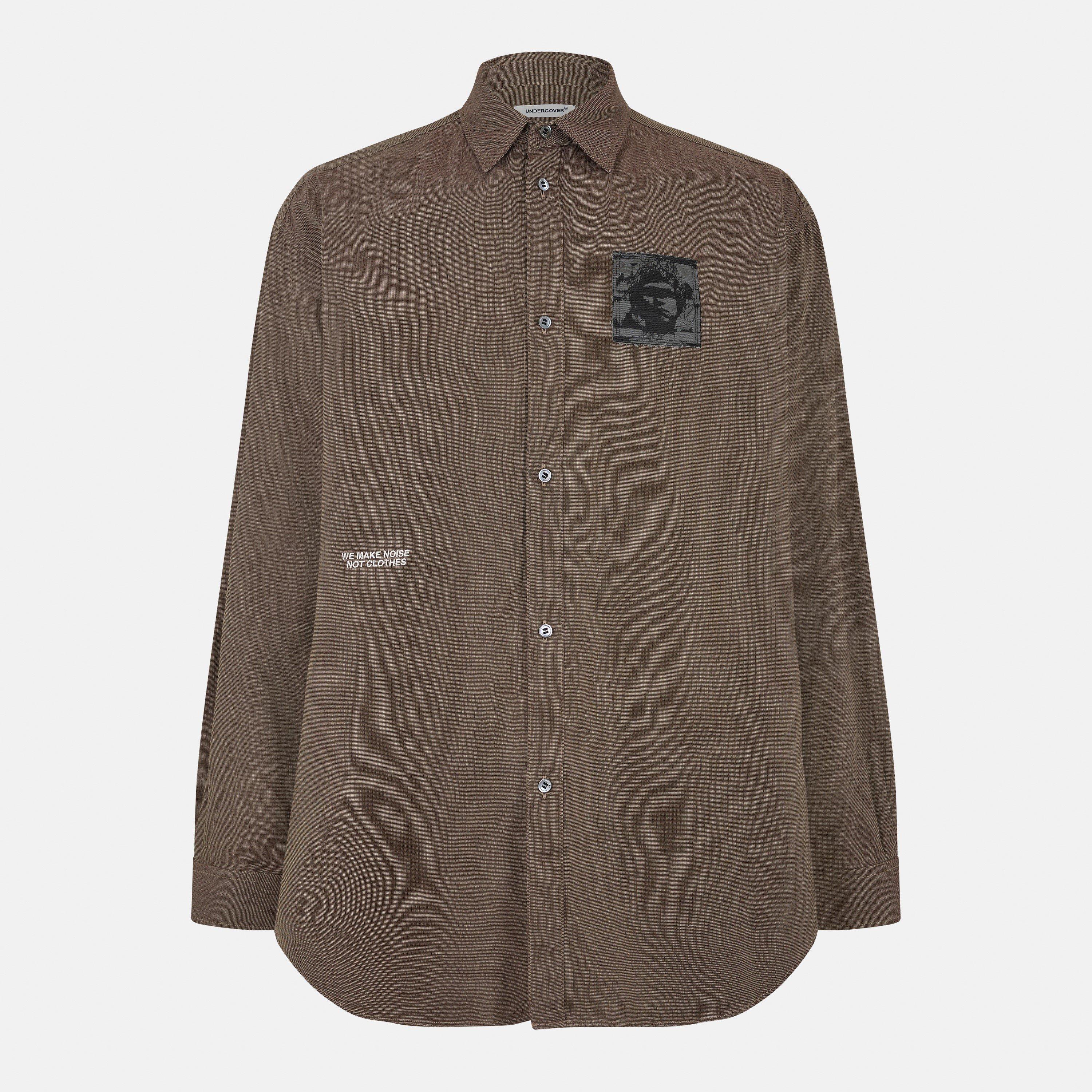 Brown Ck - Undercover - Men's Patterned Long Sleeve Shirt - 1