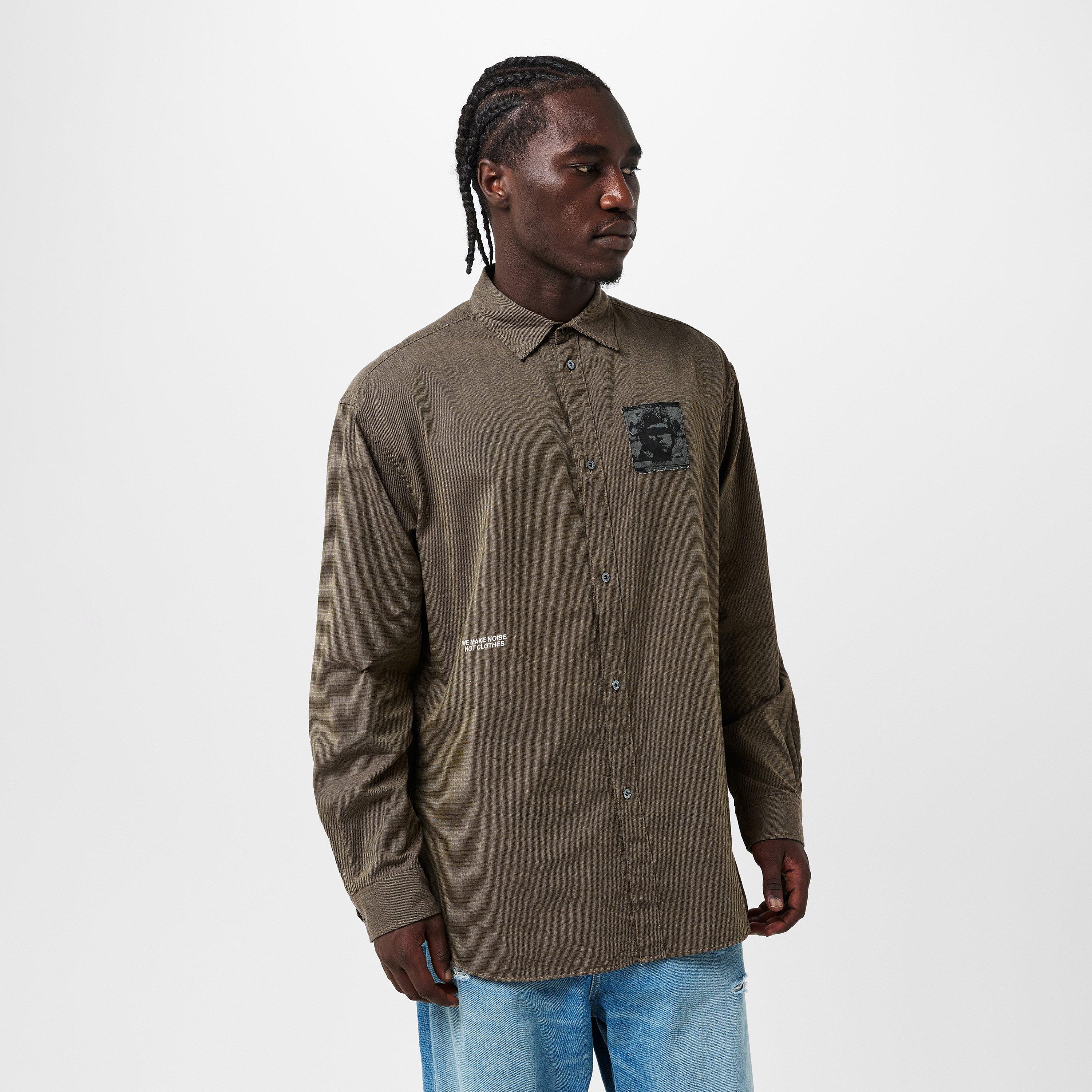Brown Ck - Undercover - Men's Patterned Long Sleeve Shirt - 3