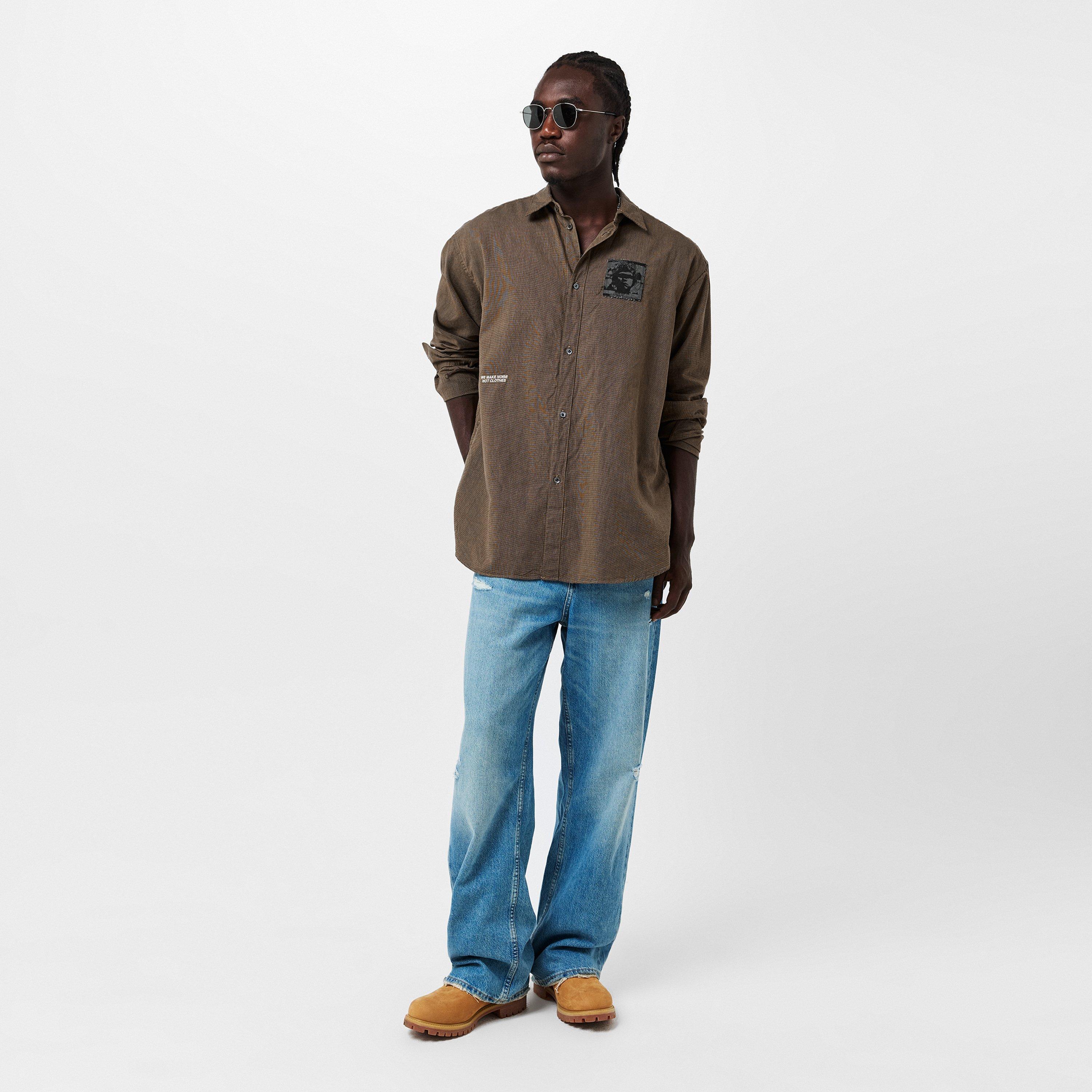 Brown Ck - Undercover - Men's Patterned Long Sleeve Shirt - 6