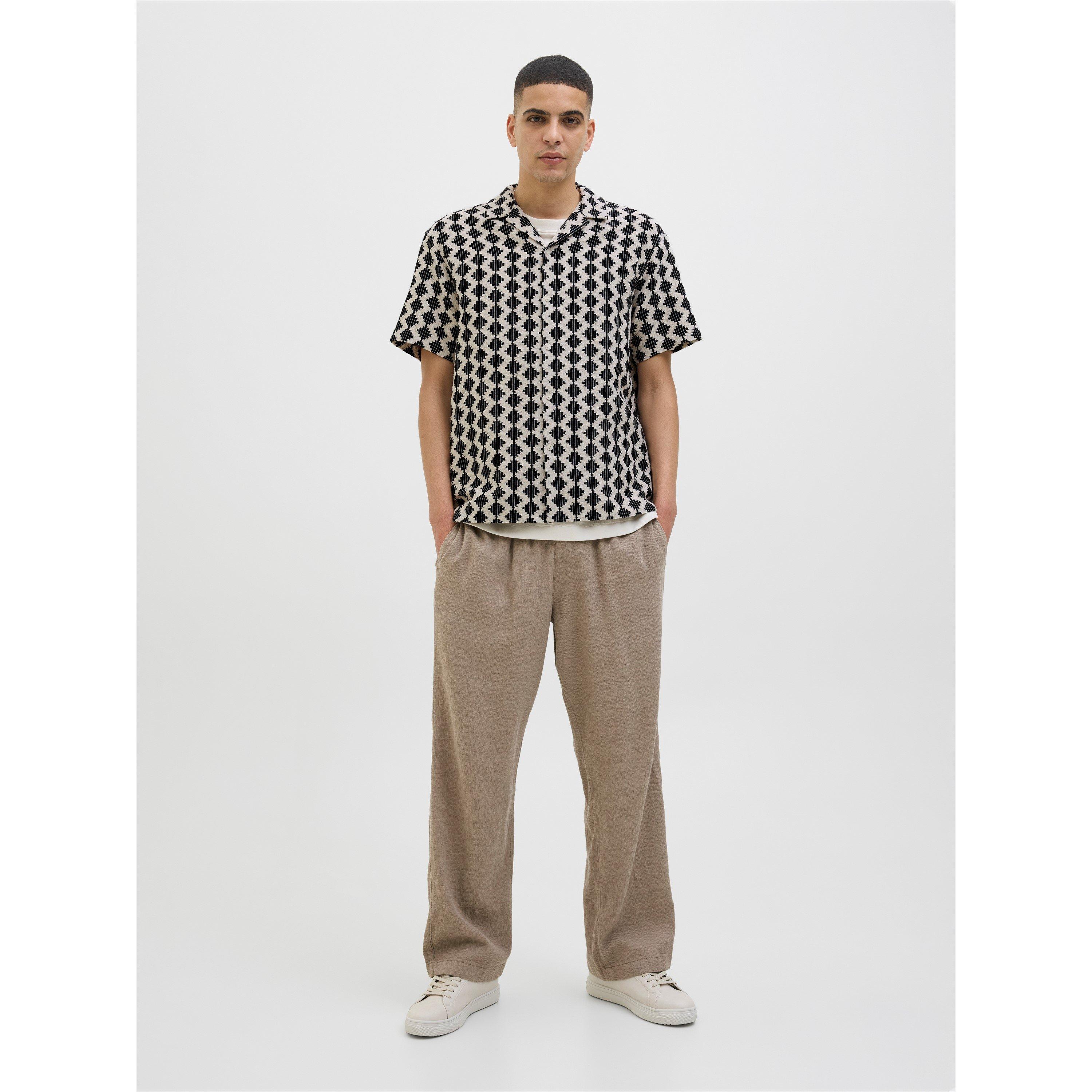 Black - Jack and Jones - Resort Short-Sleeve Patterned Shirt - 6