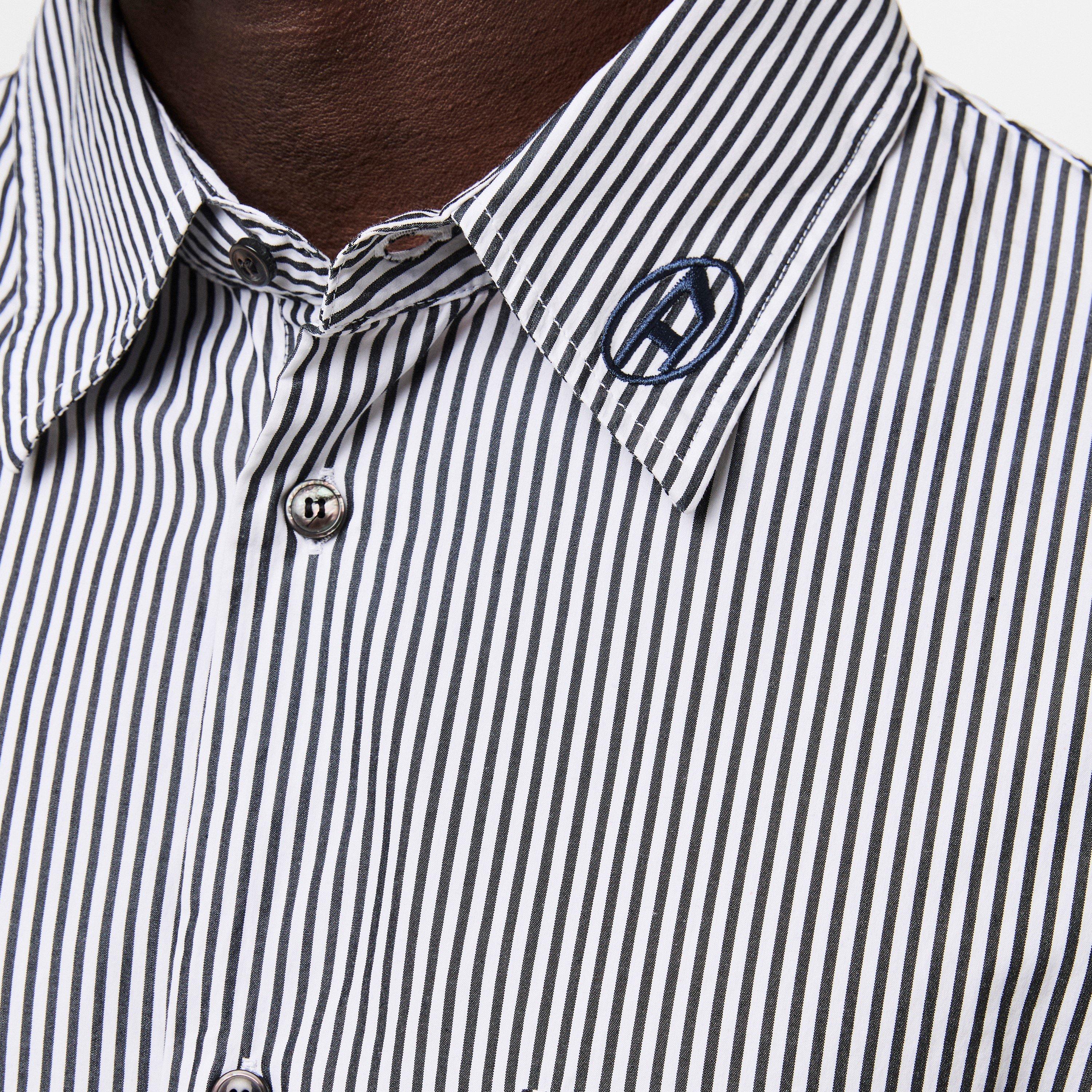 Black Black - Diesel - Men's Short-Sleeve Plain Shirt - 5