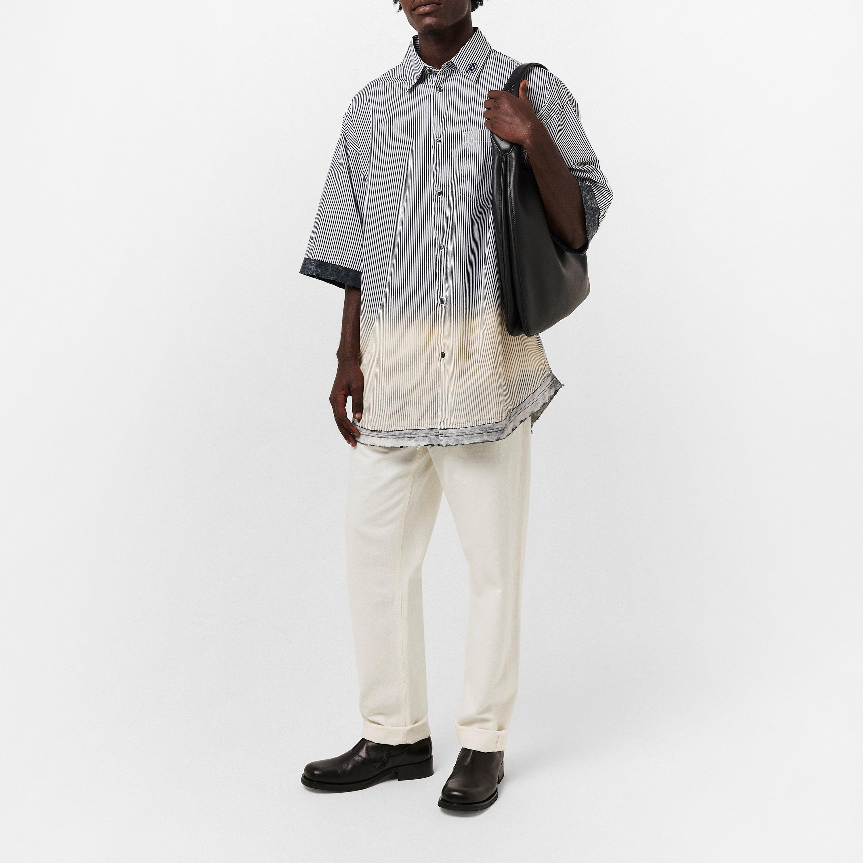 Black Black - Diesel - Men's Short-Sleeve Plain Shirt - 6