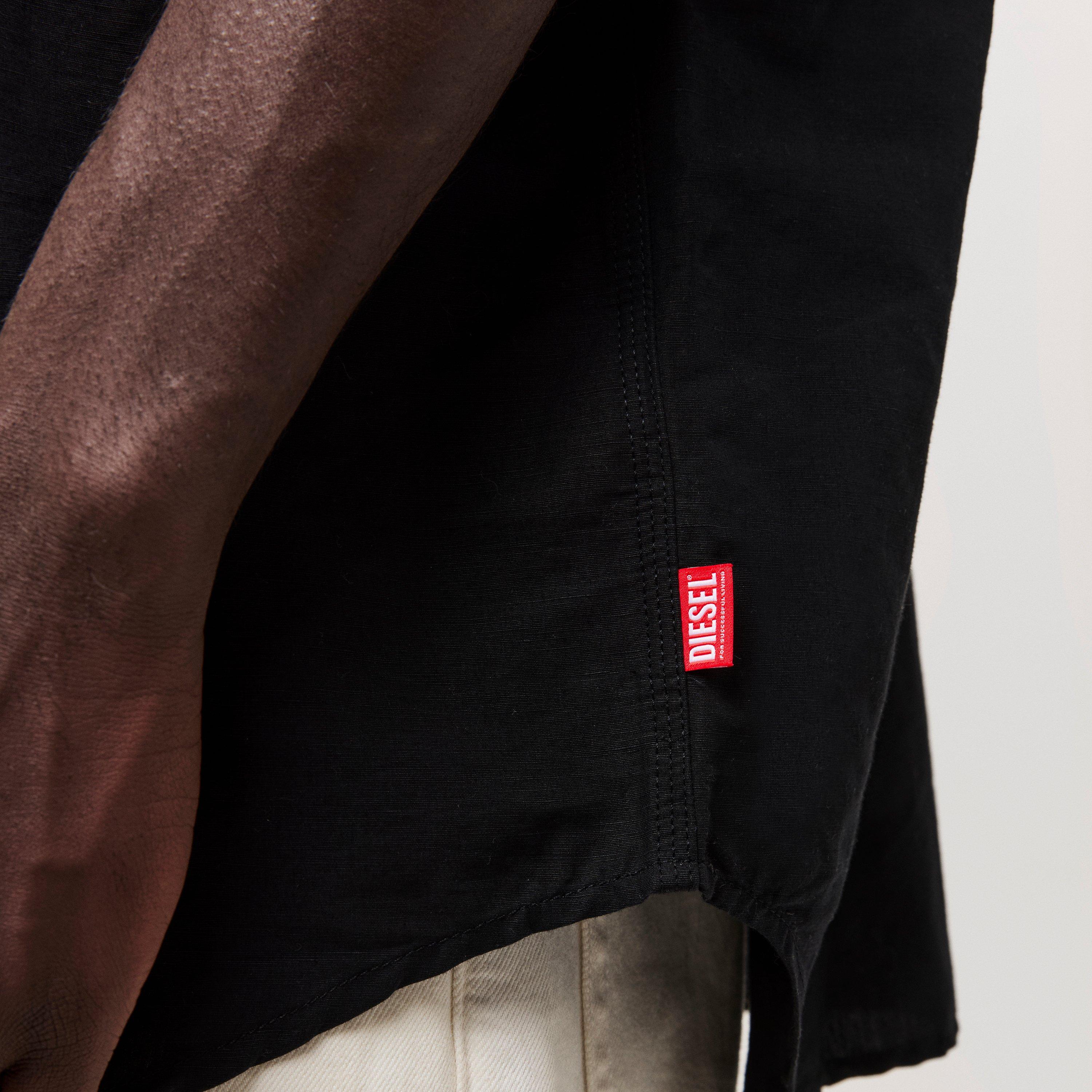 Black Black - Diesel - Men's Long-Sleeve Plain Shirt - 5