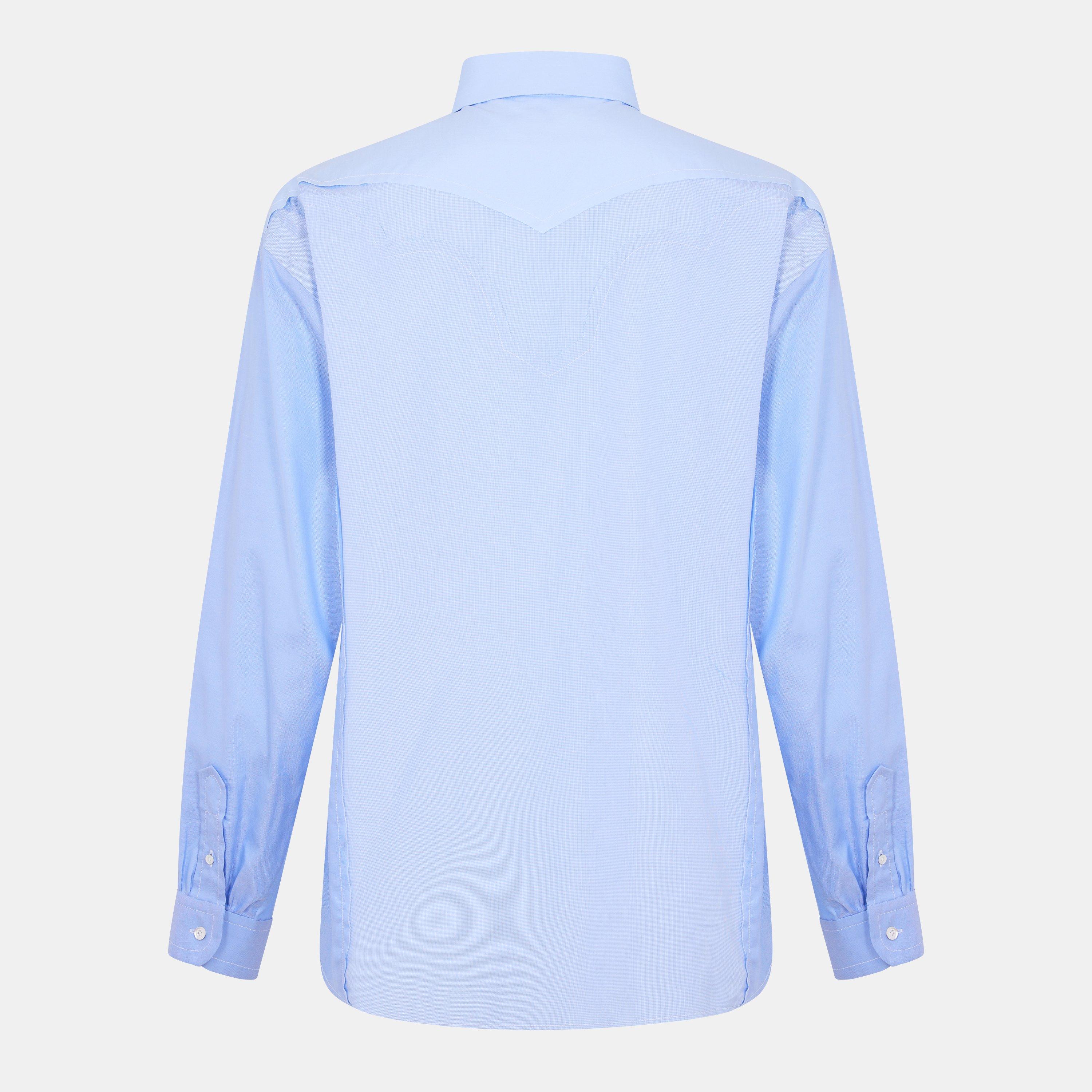 Ciel Blue - Maison Margiela - Men's Long Sleeve Plain Shirt - 2