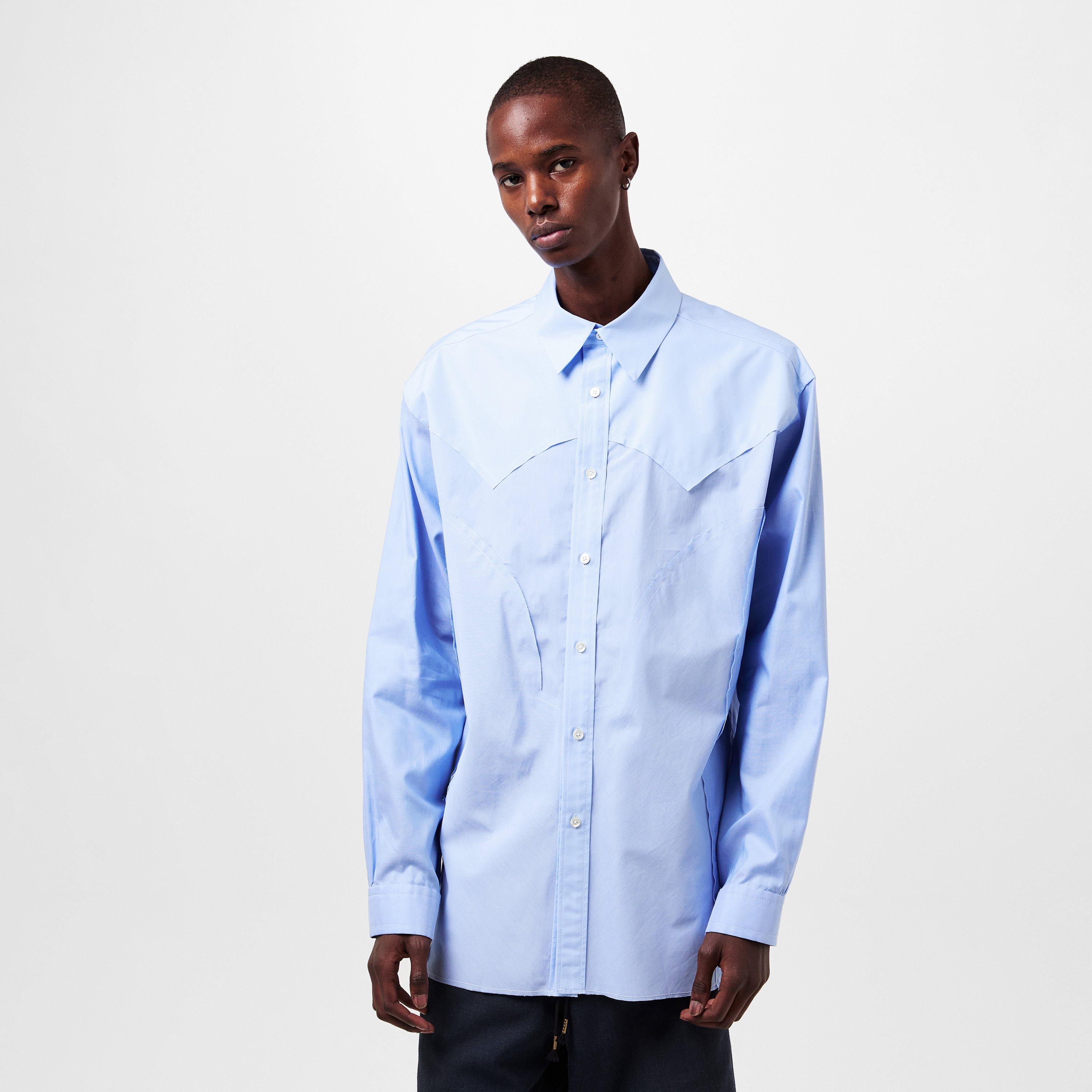 Ciel Blue - Maison Margiela - Men's Long Sleeve Plain Shirt - 3