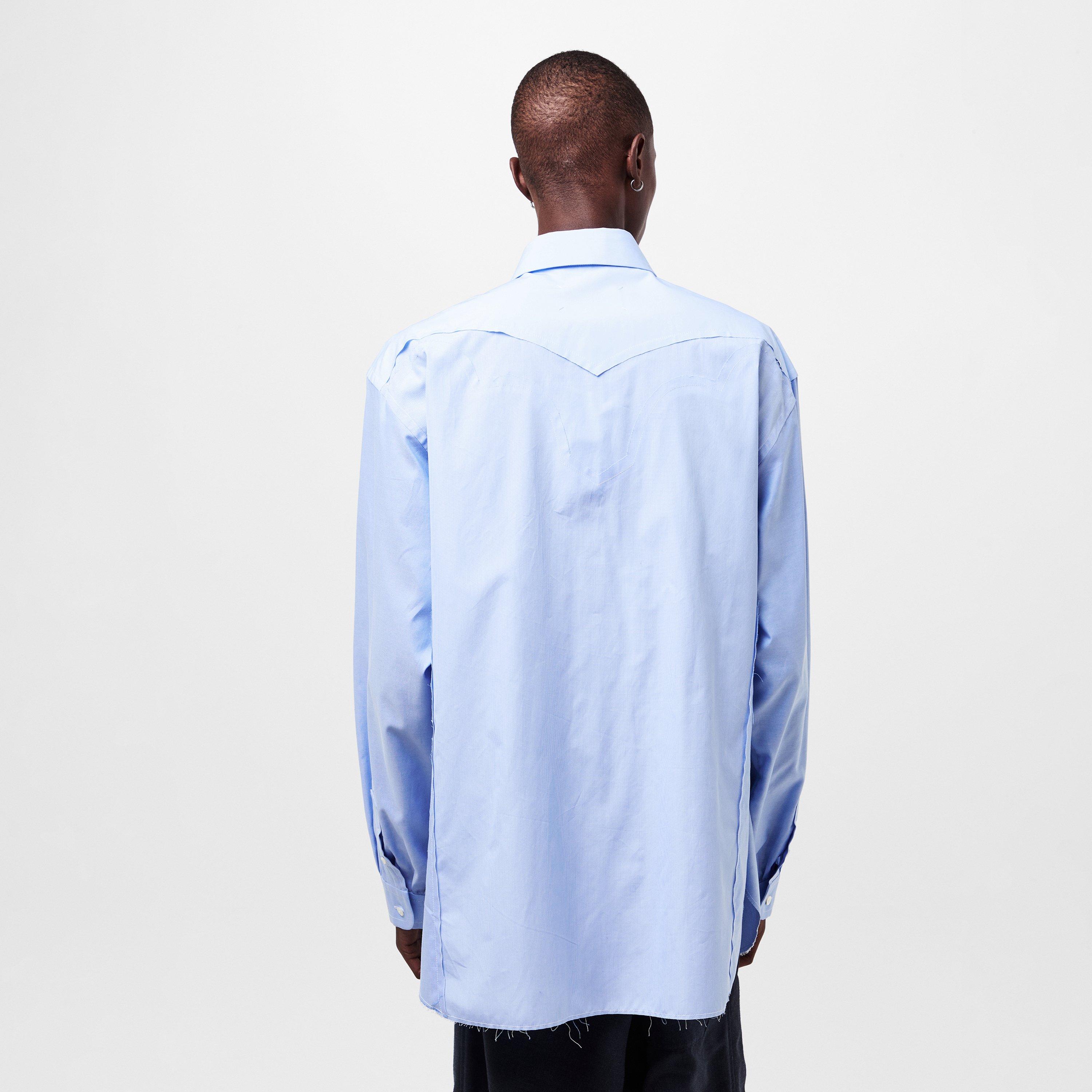 Ciel Blue - Maison Margiela - Men's Long Sleeve Plain Shirt - 4