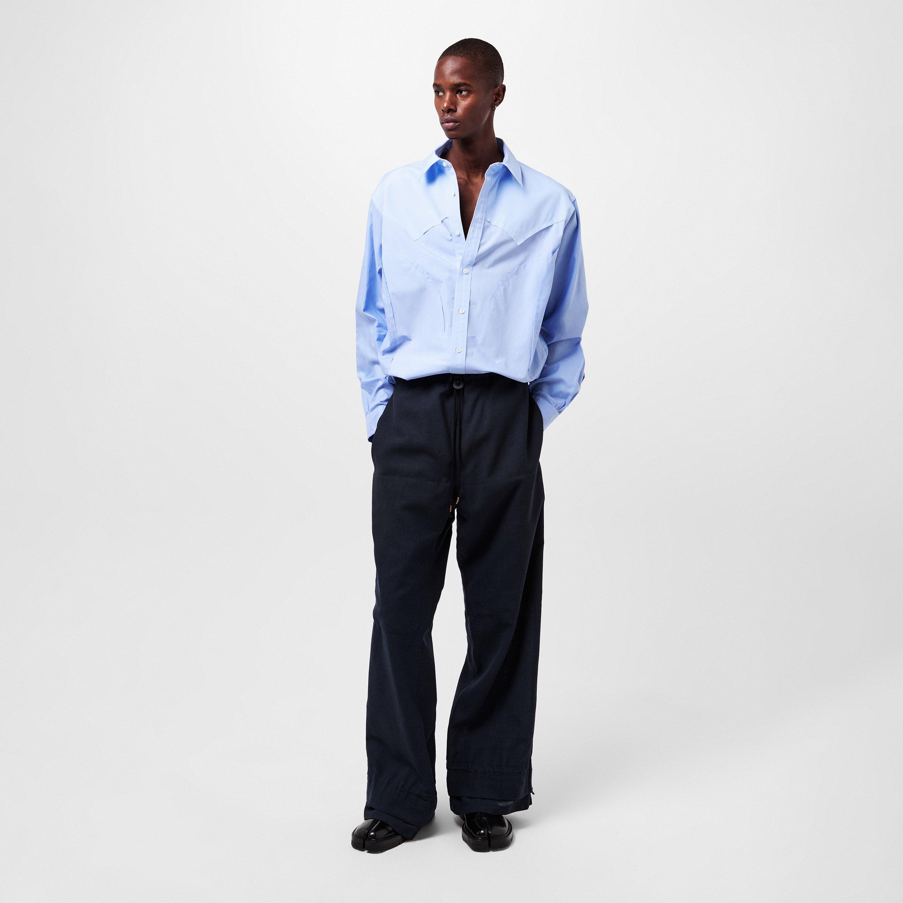 Ciel Blue - Maison Margiela - Men's Long Sleeve Plain Shirt - 6