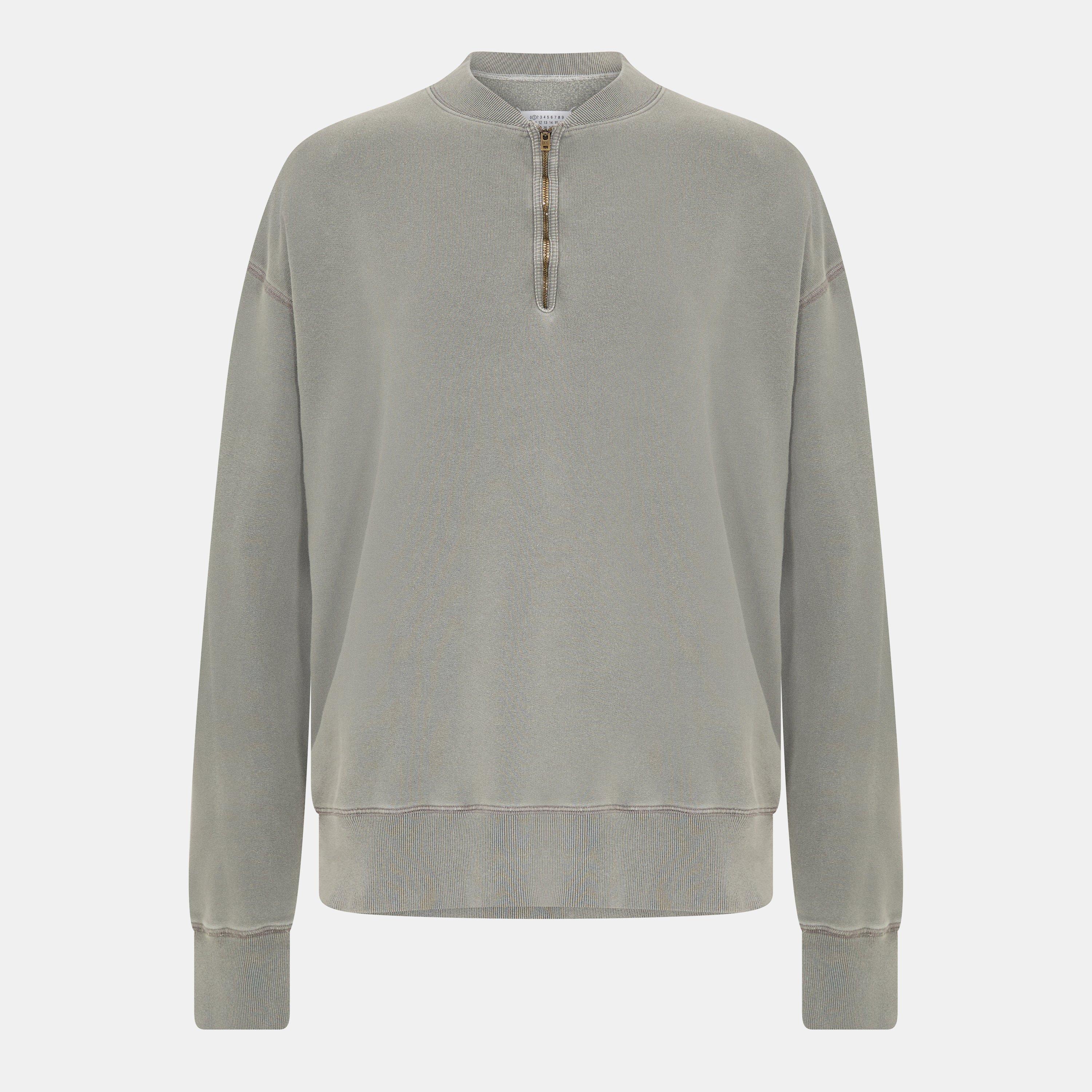 Vintage Grey - Maison Margiela - Men's Quarter Zip Fleece Top - 1