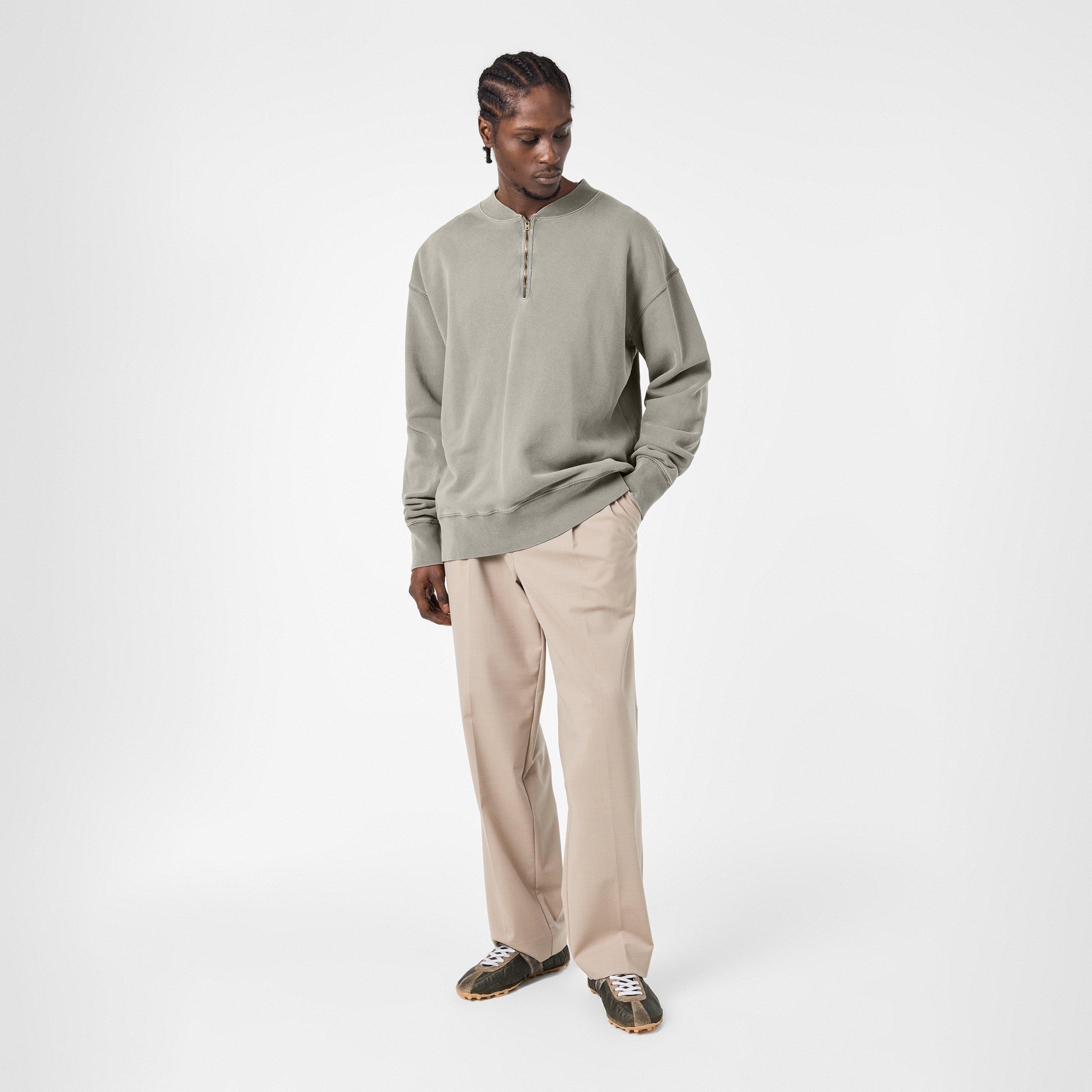 Vintage Grey - Maison Margiela - Men's Quarter Zip Fleece Top - 6