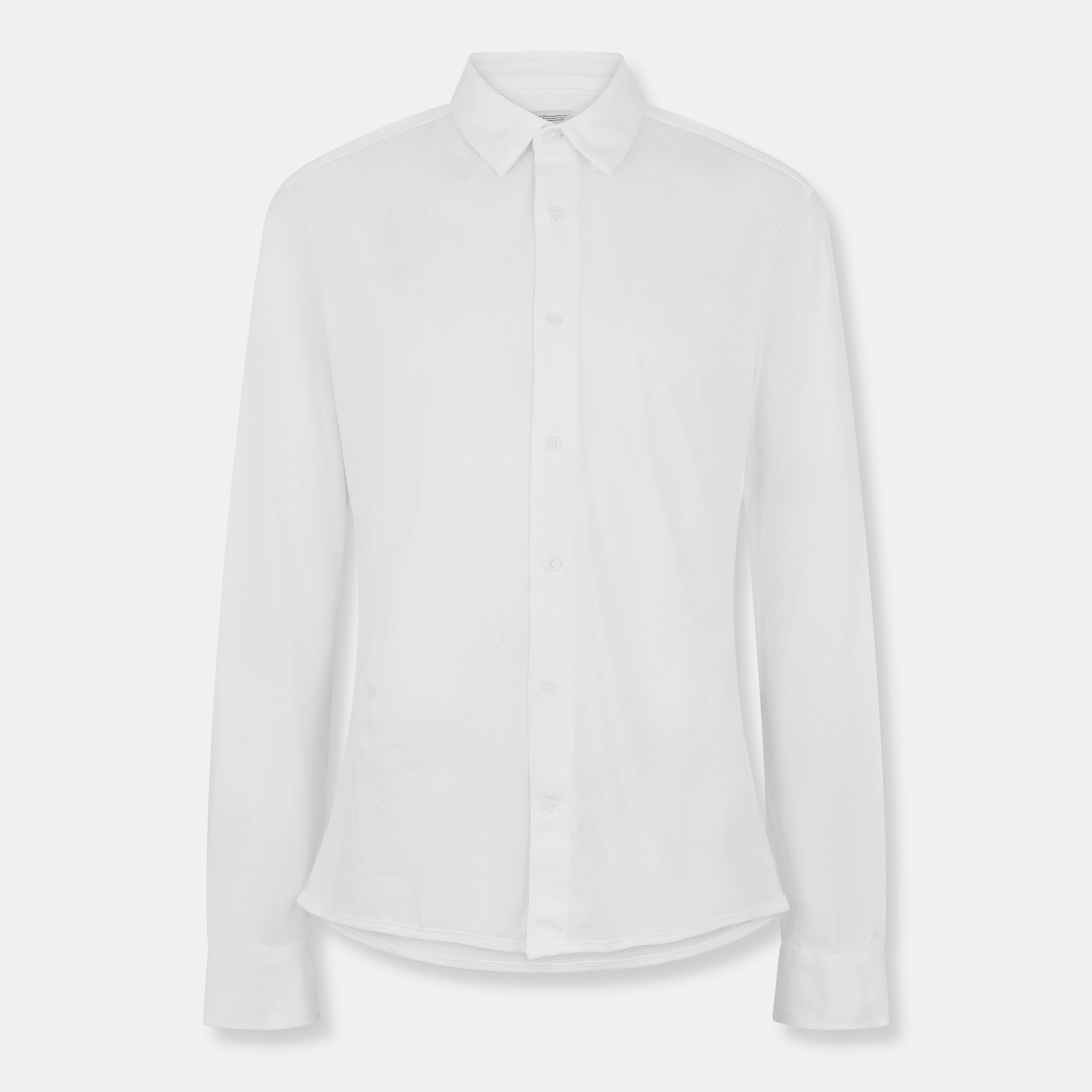 Bright White - Only - Men's Long-Sleeve Plain Shirt - 1