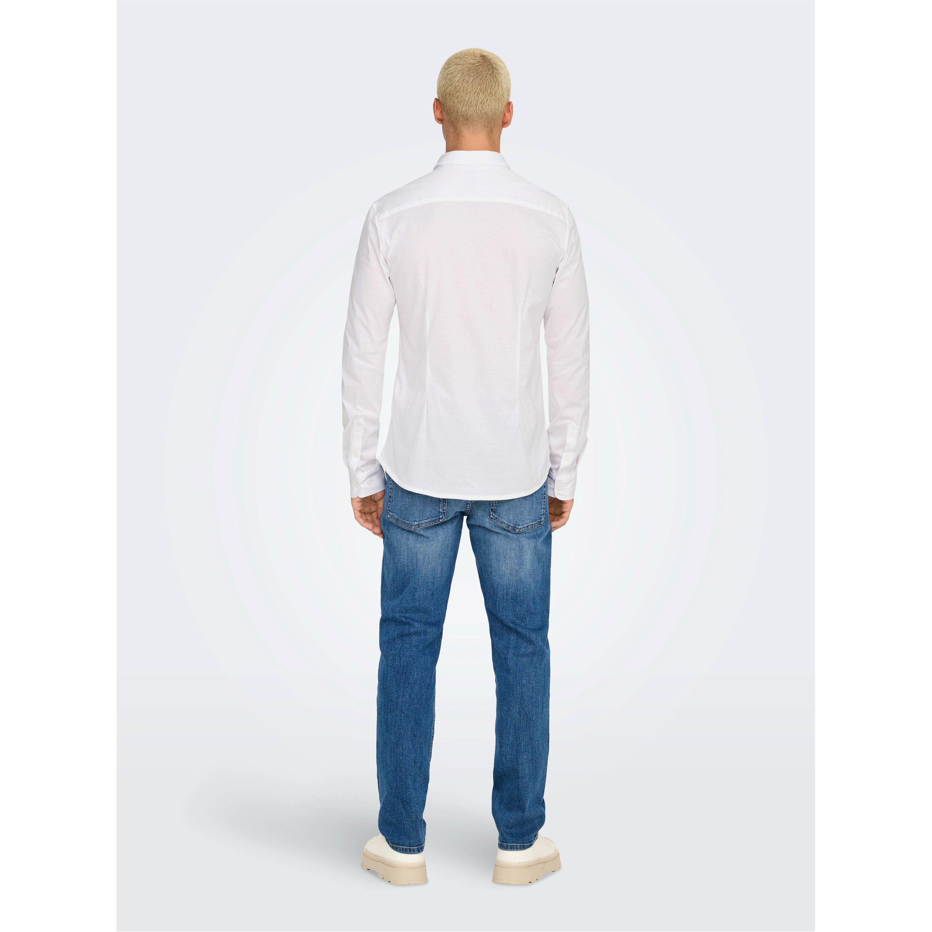 Bright White - Only - Long Sleeve Plain Shirt - 5