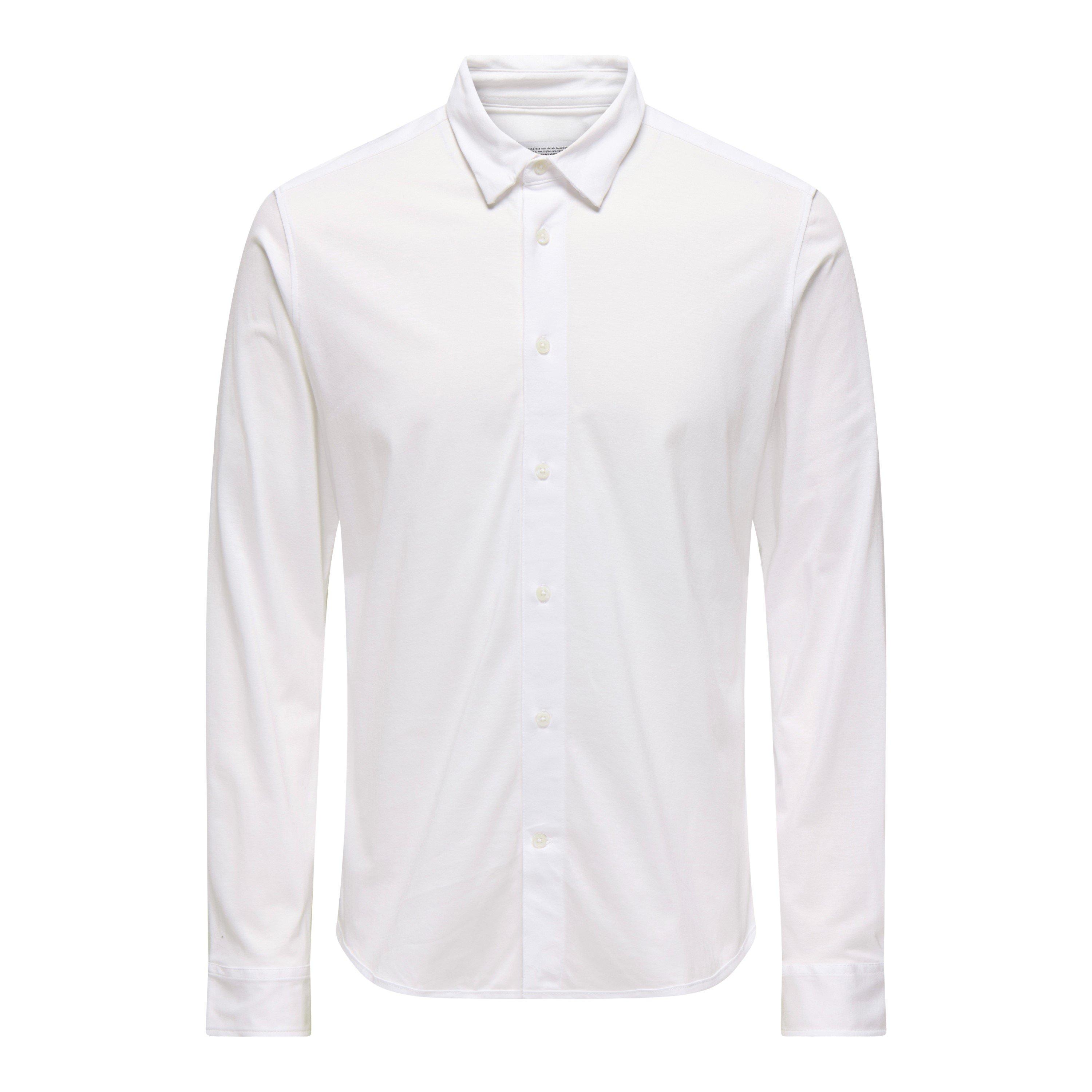 Bright White - Only - Long Sleeve Plain Shirt - 6