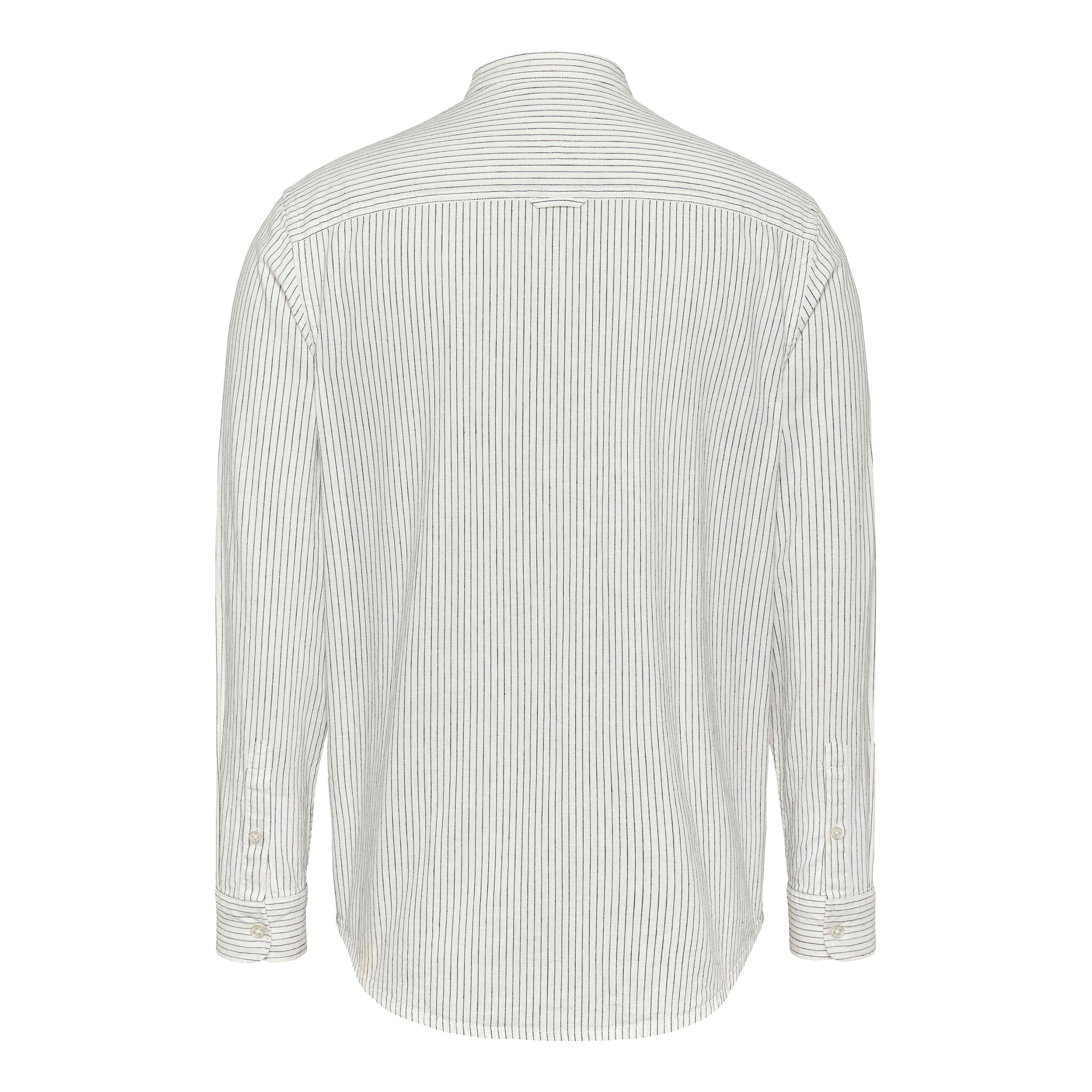 Ecru Stripes - Tommy Jeans - Men's TJ Linen Long-Sleeve Patterned Shirt - 6