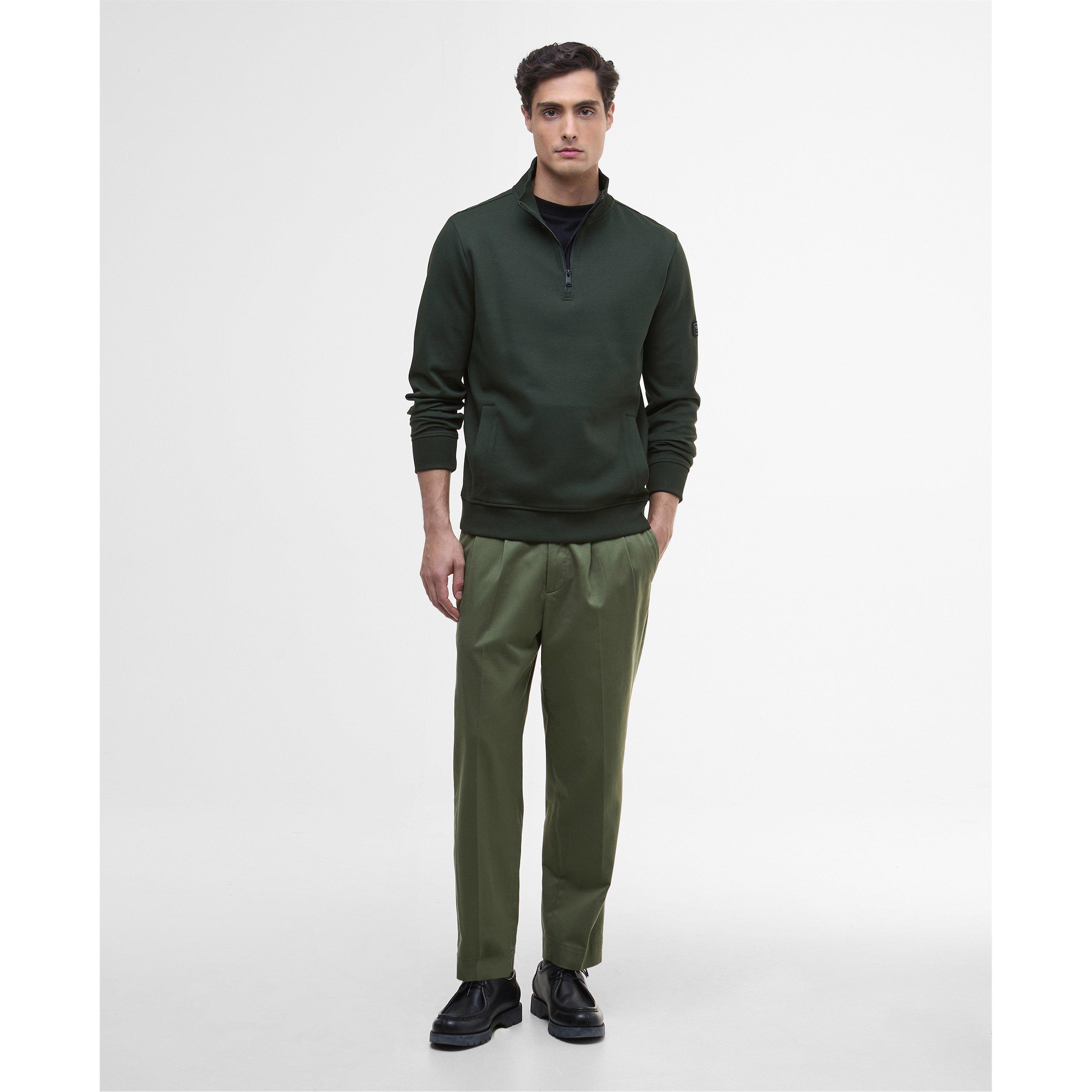 Sage - Barbour International - Ilford Interlock Half-Zip Sweatshirt - 6