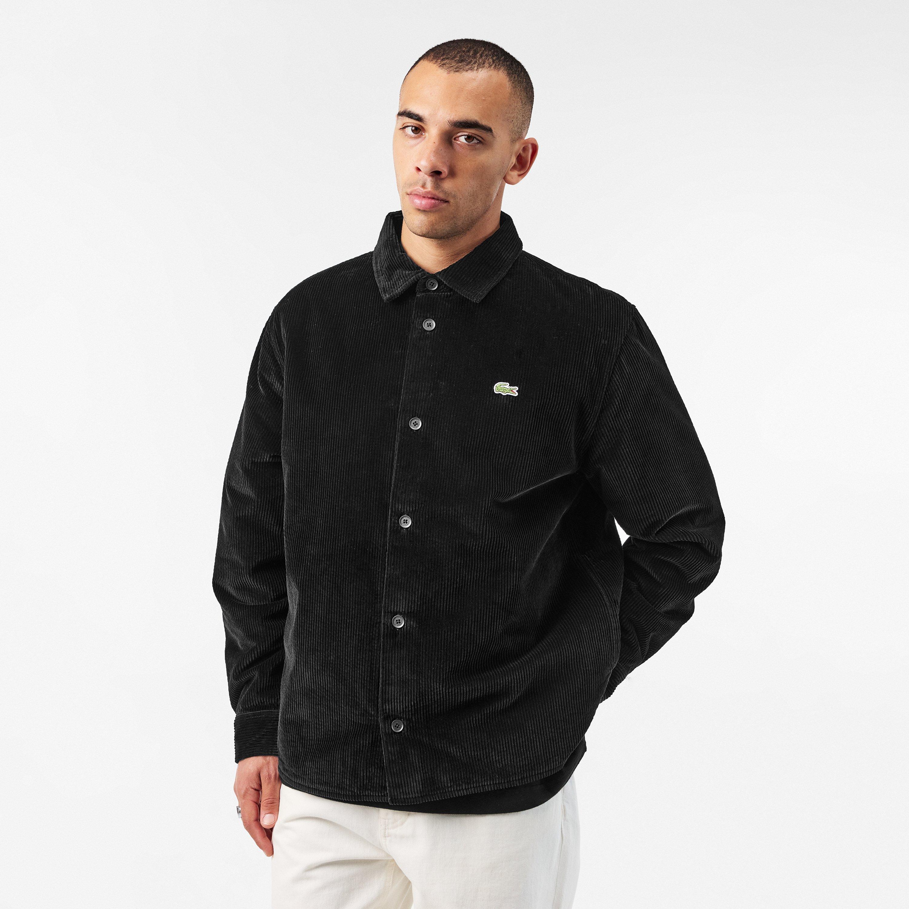 Black - Lacoste - Men's Long-Sleeve Oxford Shirt - 3