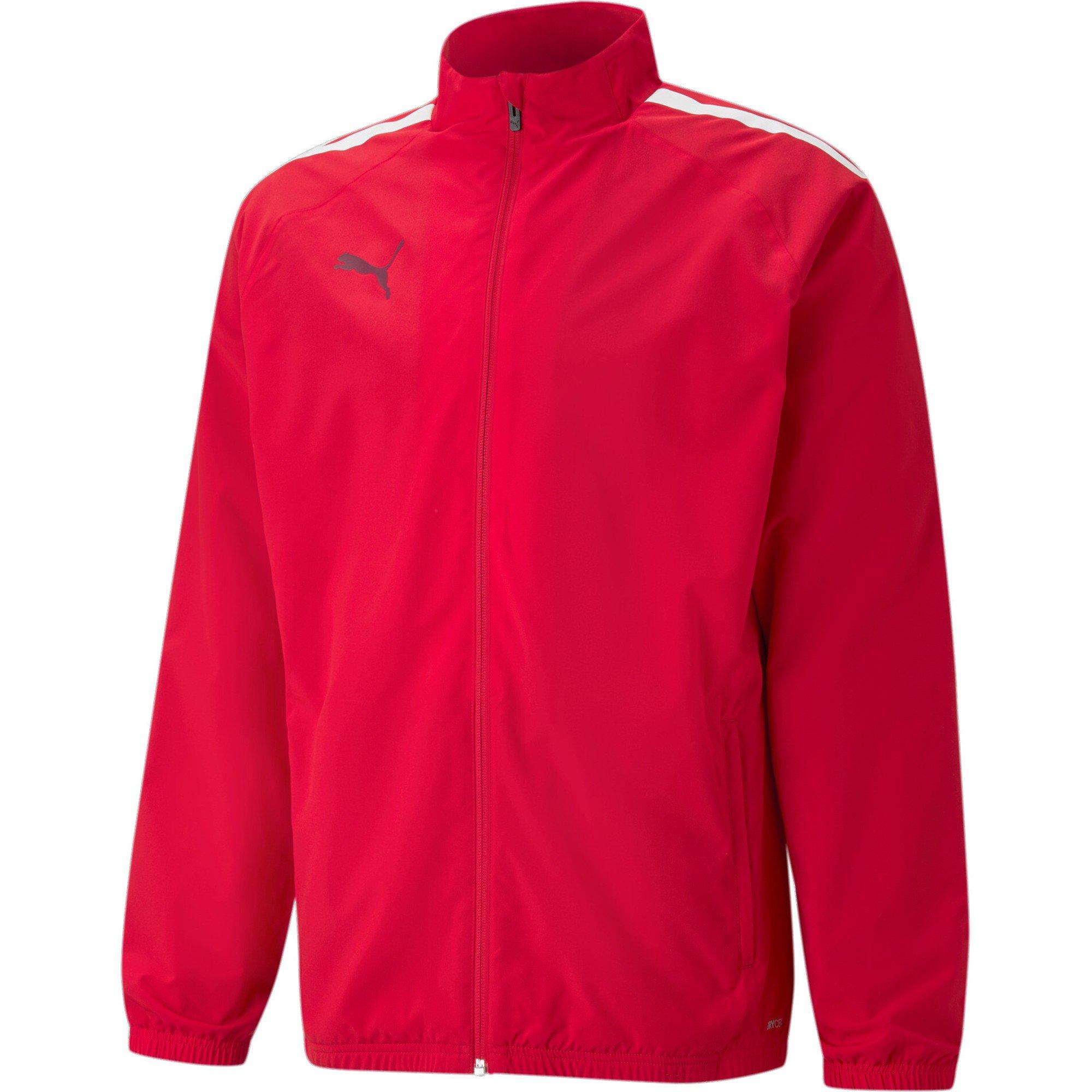 Puma Men's Teamliga Sideline Jacket Tracksuit Top - Red/White - 2XL