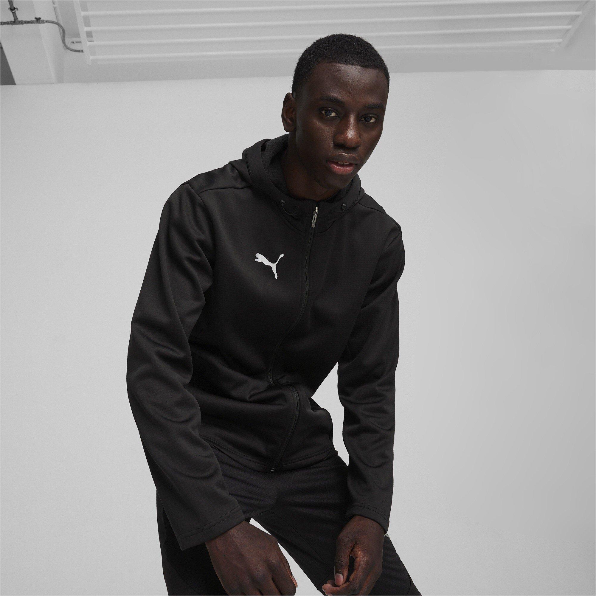 Black/Silver - Puma - Puma Teamfinal Training Fleece Jkt Tracksuit Top Mens - 3