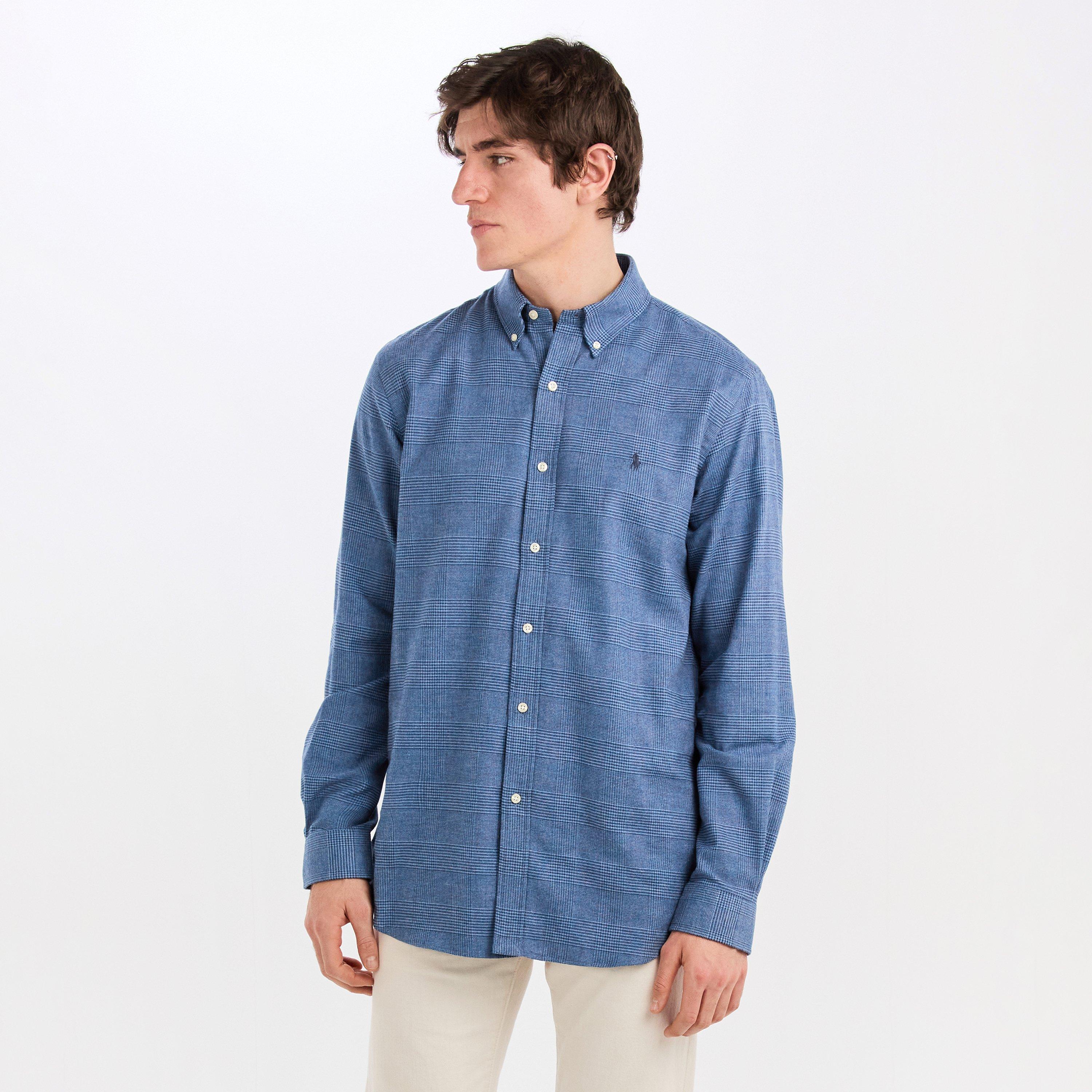 Blue Hthr - Polo Ralph Lauren - Men's Long Sleeve Patterned Shirt - 3