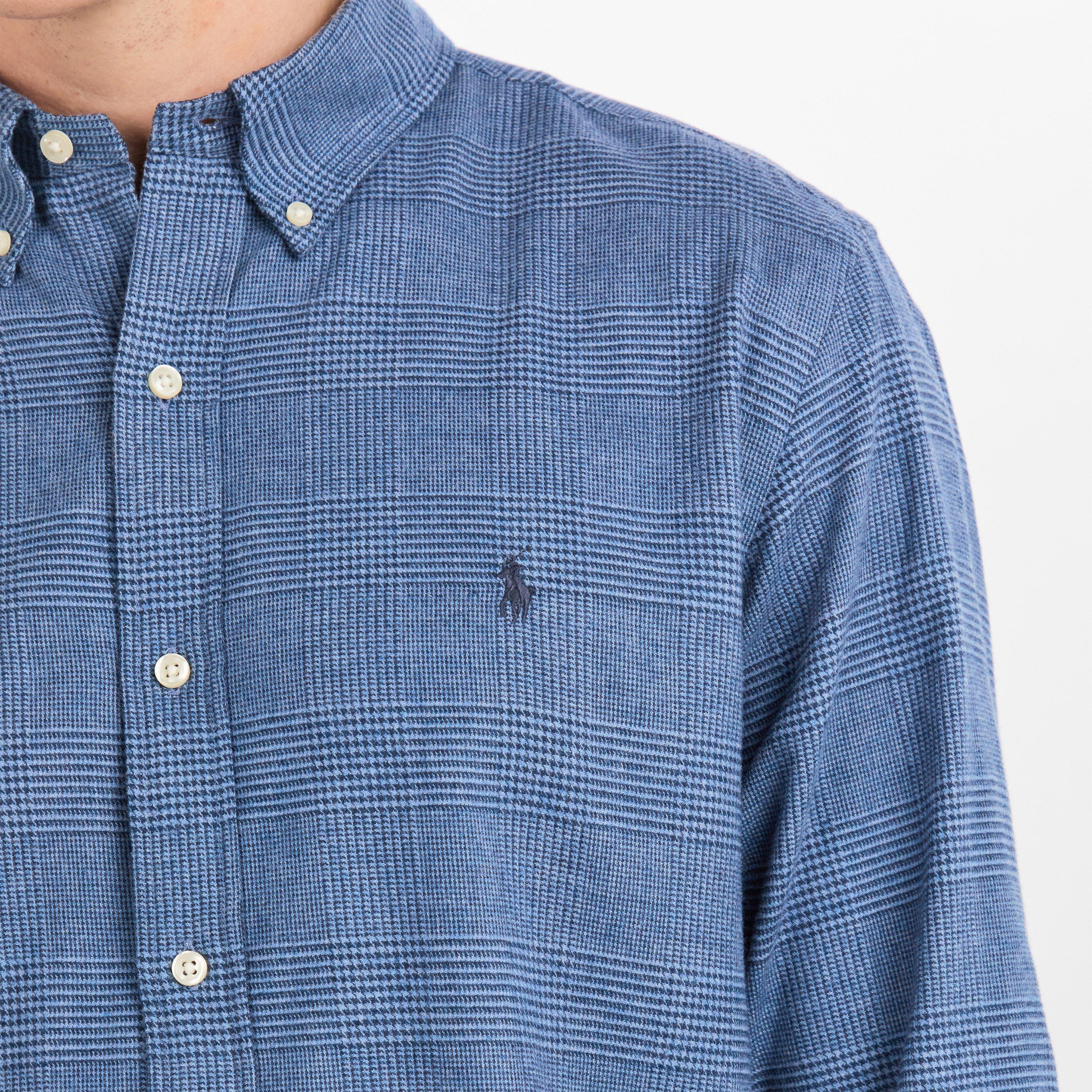 Blue Hthr - Polo Ralph Lauren - Men's Long Sleeve Patterned Shirt - 5