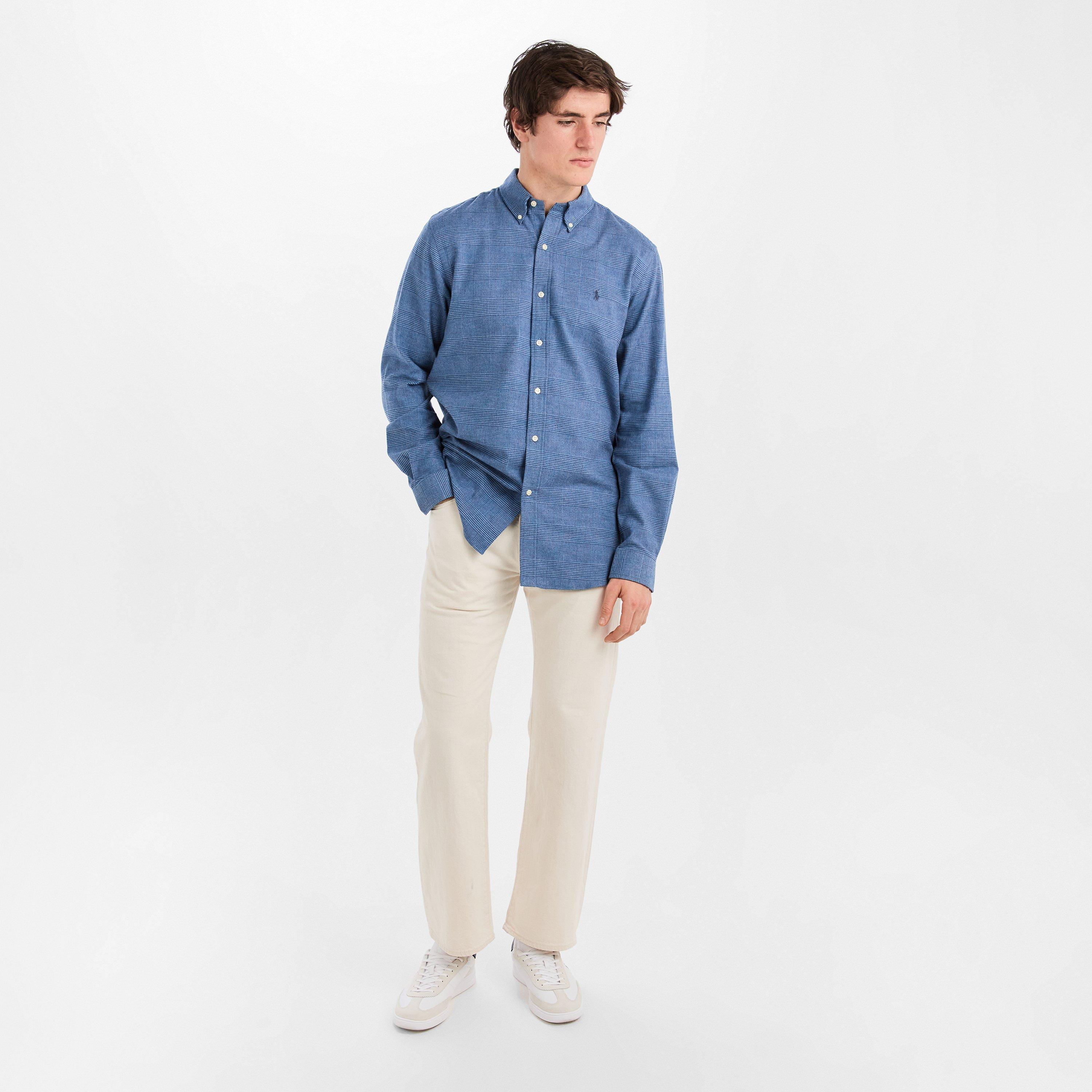 Blue Hthr - Polo Ralph Lauren - Men's Long Sleeve Patterned Shirt - 6