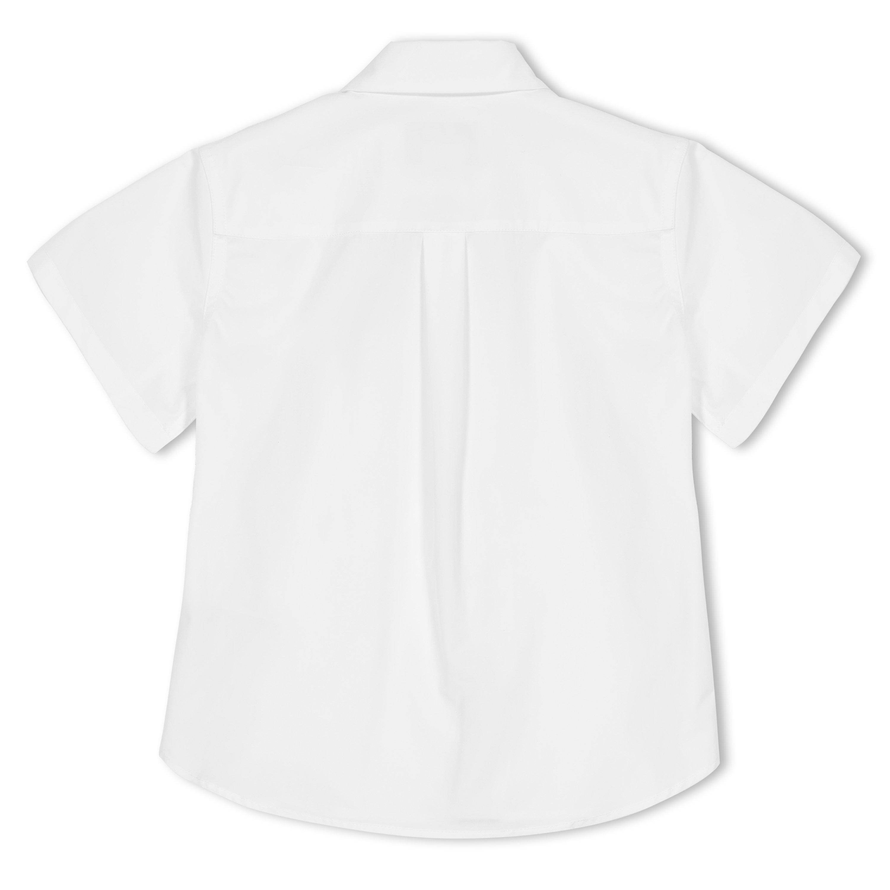 White F0TU9 - Fendi - Kids' Oxford Short Sleeve Shirt - 2