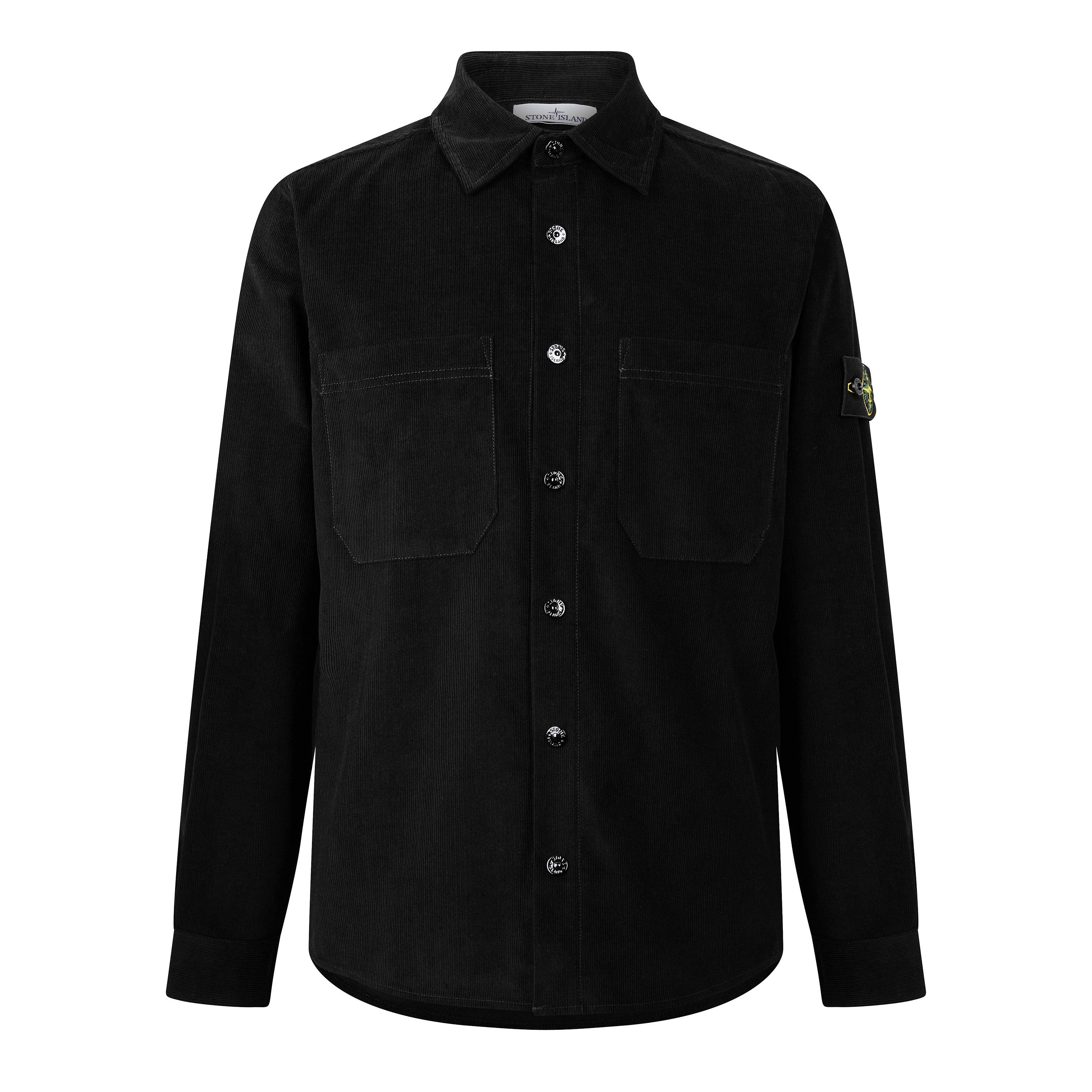 Stone Island Stone Cord Shirt Sn64 - Black V0029 - Size 2XL