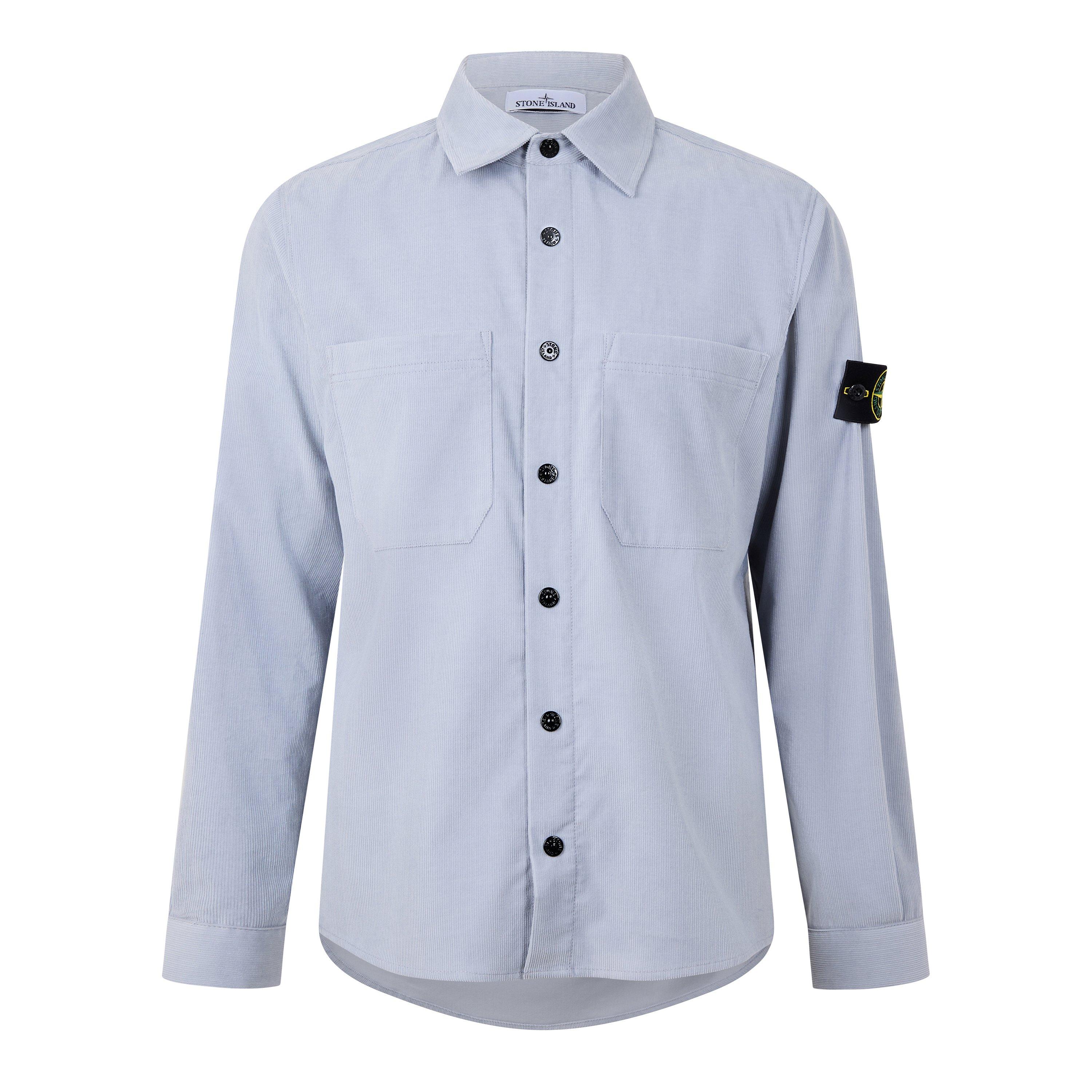 Stone Island Stone Cord Shirt Sn64 - Ash Grey V0049 - S