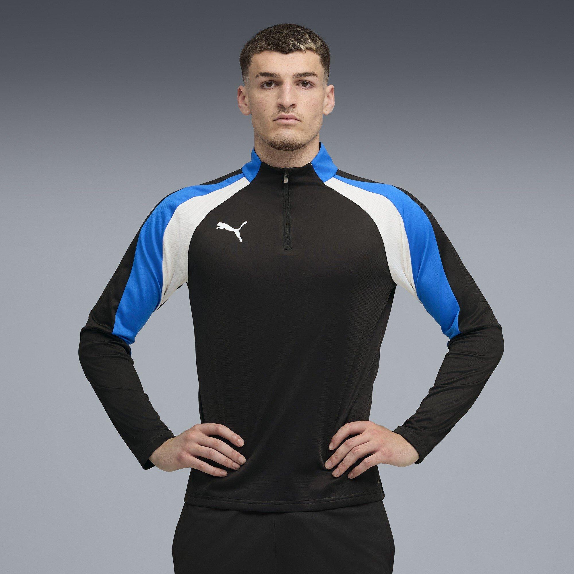 Preto/Branco - Puma - Men's Individualliga Quarter Zip Drill Top - 3