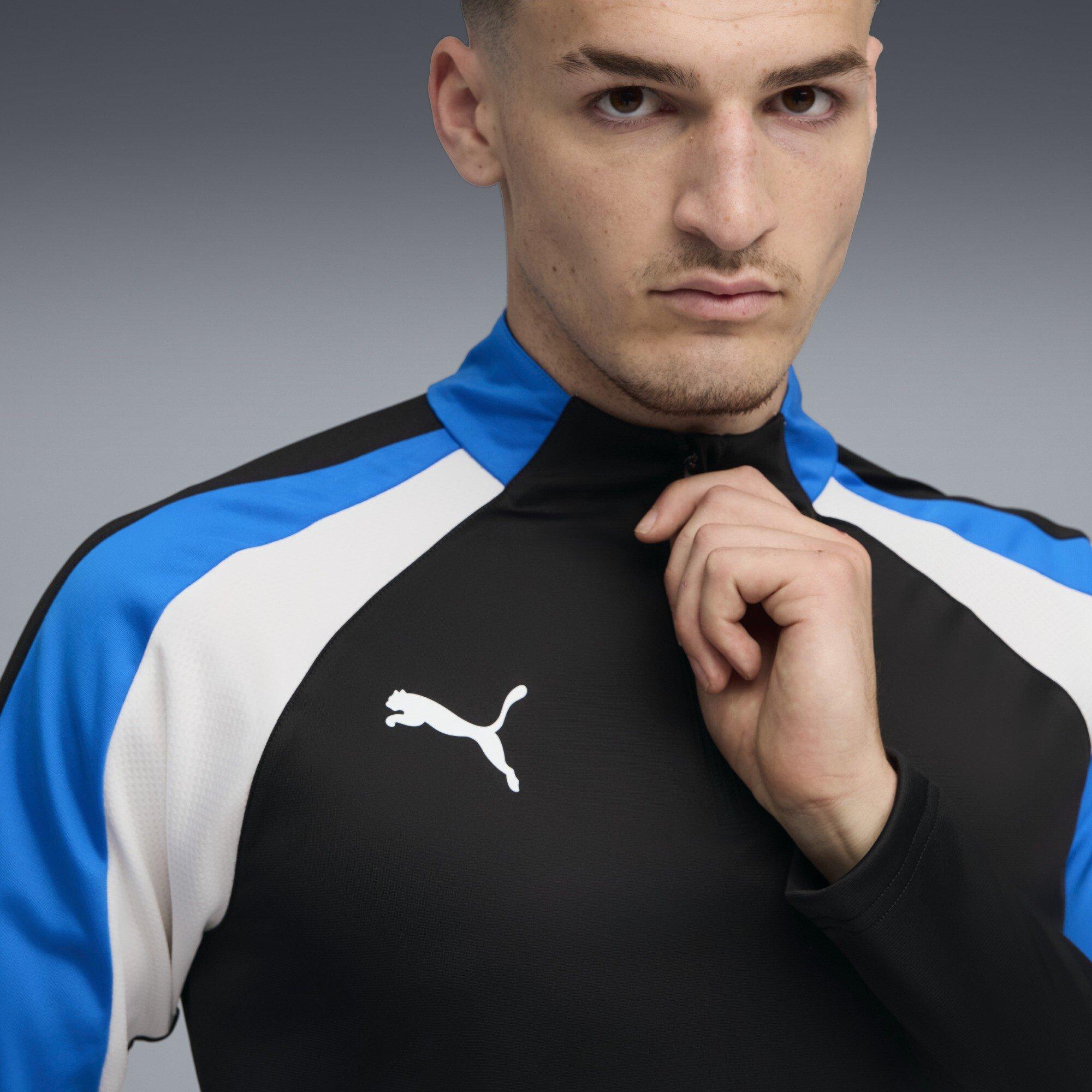Preto/Branco - Puma - Men's Individualliga Quarter Zip Drill Top - 4