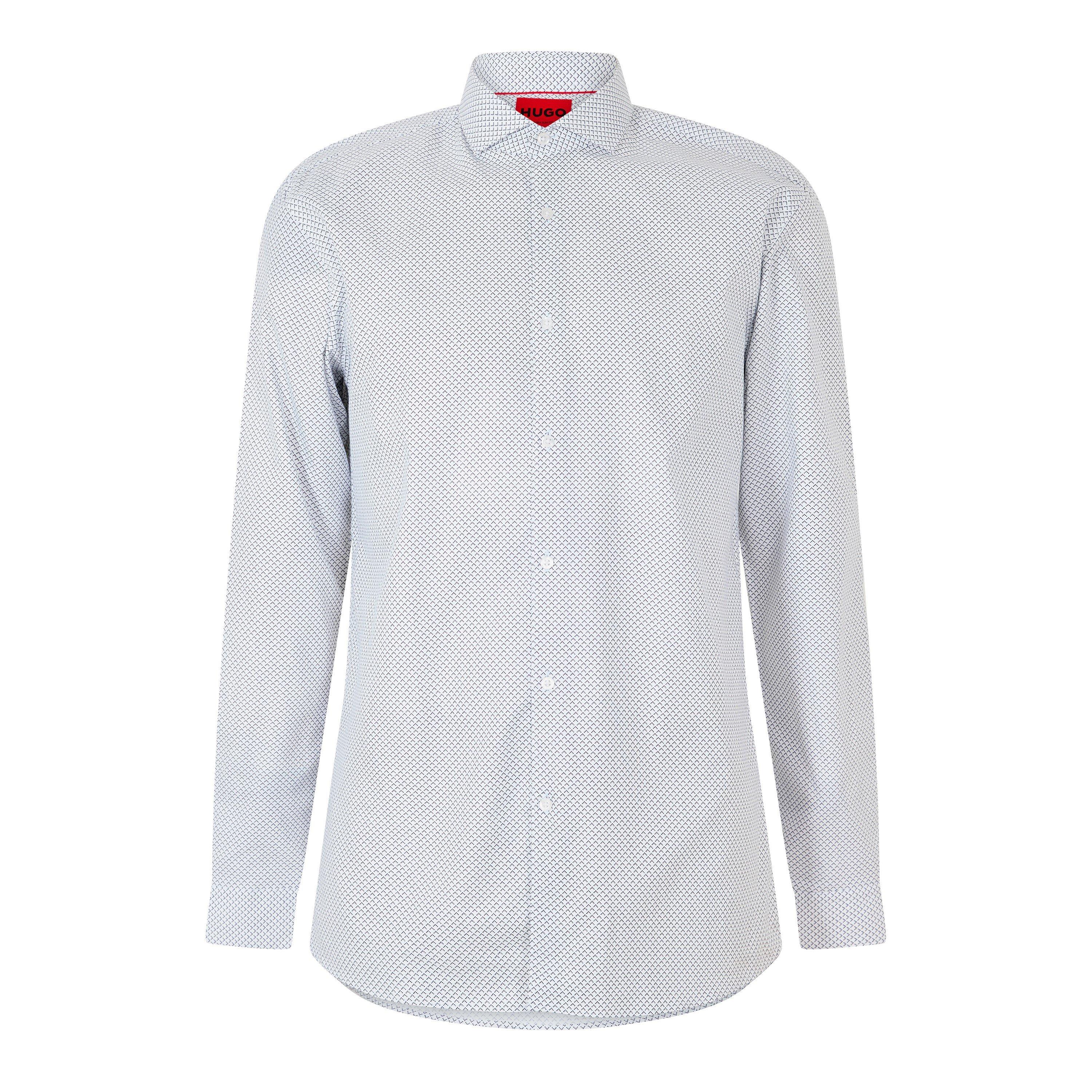 Hugo Men's Errik Long Sleeve Oxford Shirt - Open White - 15 inch