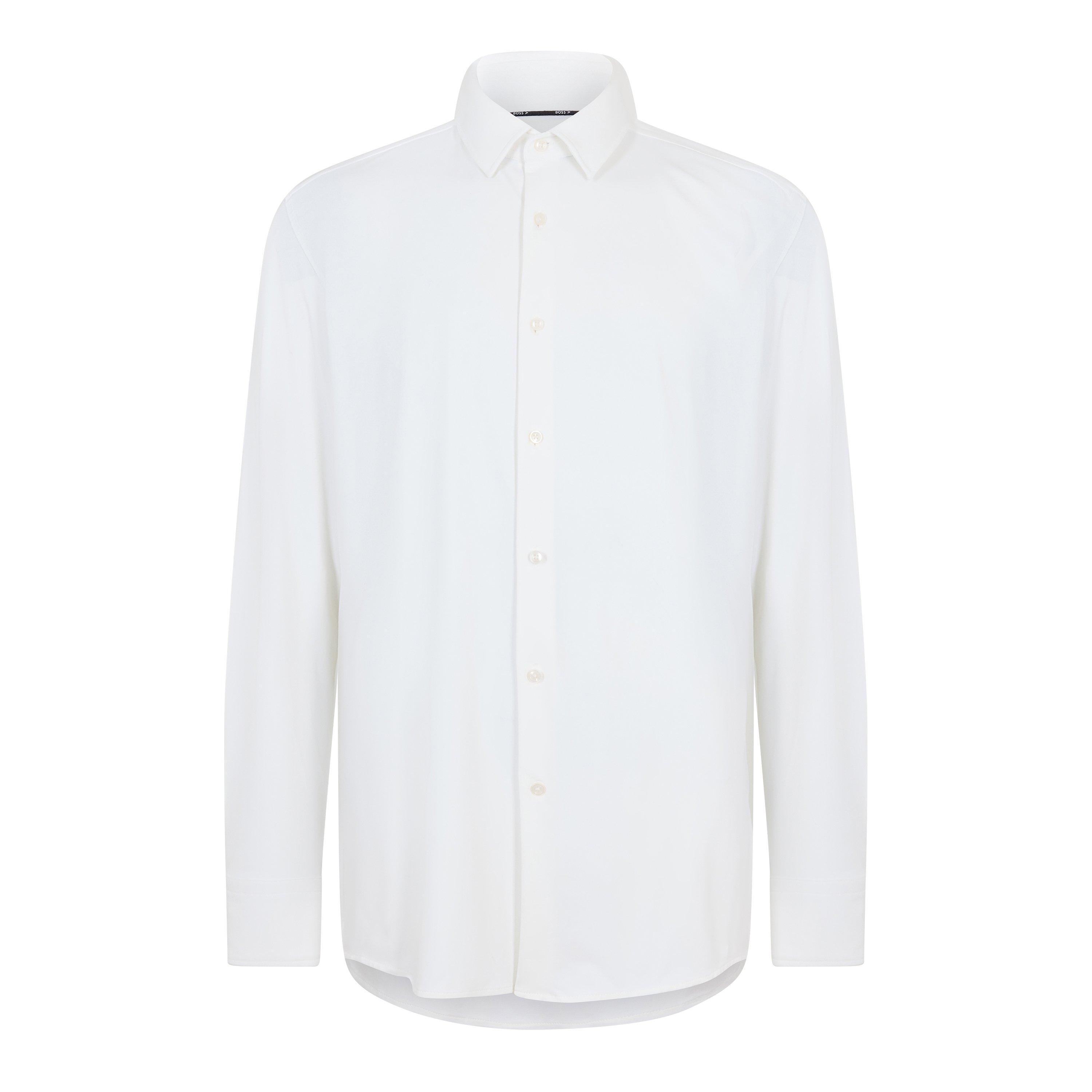 Boss Men's P-Hank-S Long Sleeve Oxford Shirt - White - 14.5 inch