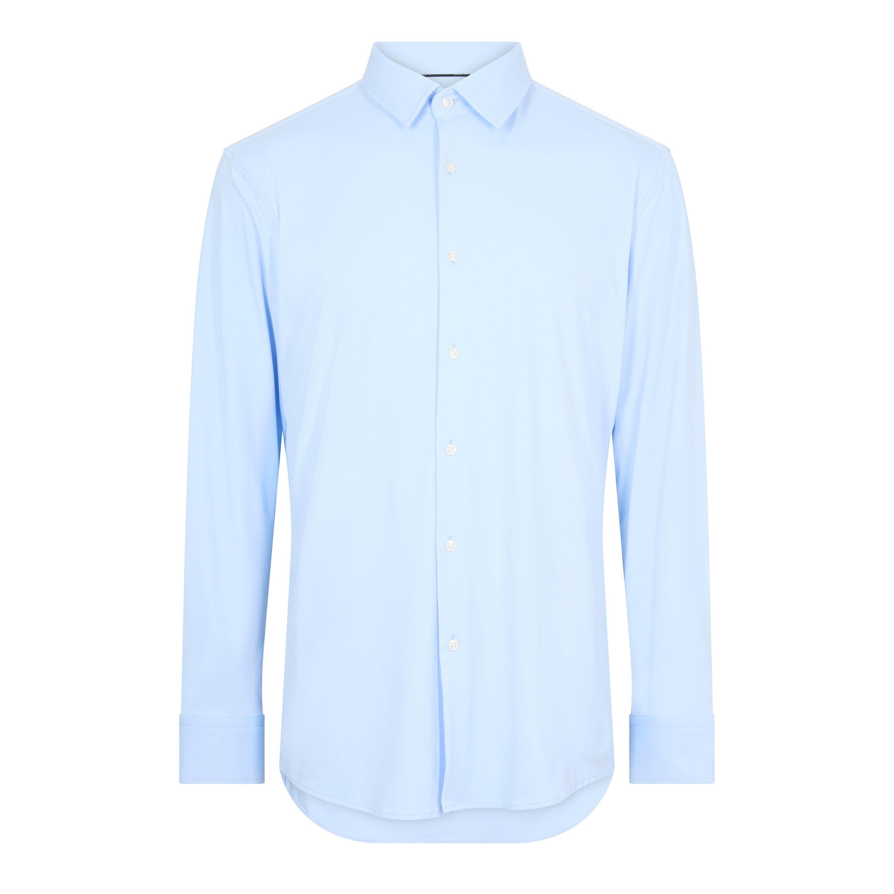 Boss Men's P-Hank-S Long Sleeve Oxford Shirt - Pastel Blue - 14.5 inch
