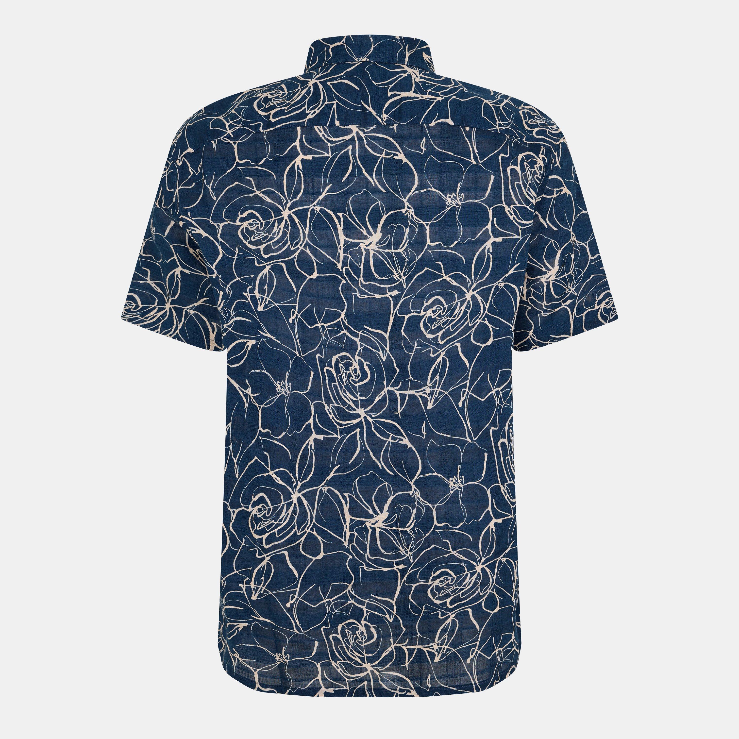 Marine - Ted Baker - Floral Short-Sleeve Shirt - 2