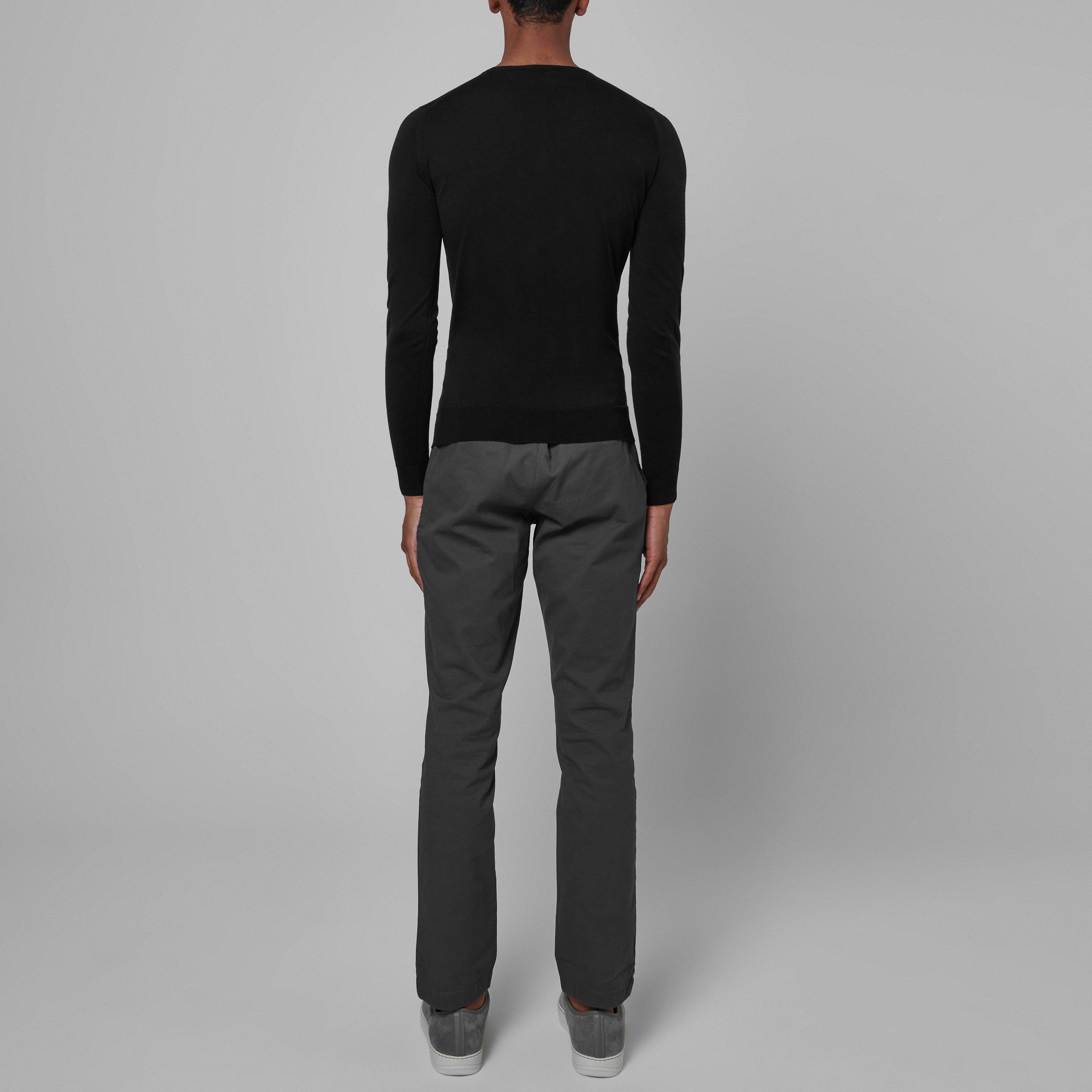 Black - John Smedley - Lundy Wool Knit Jumper - 4