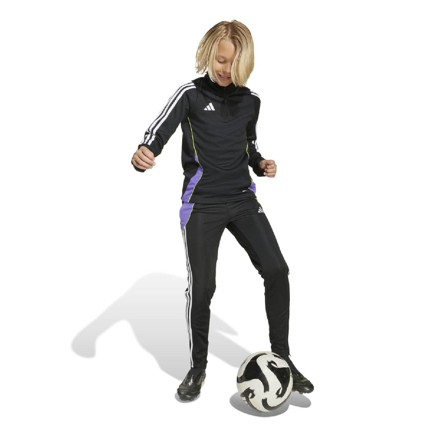 zwart - adidas - Kids' Tiro 24 Quarter-Zip Long-Sleeve Slim-Fit Tracksuit Top - 4