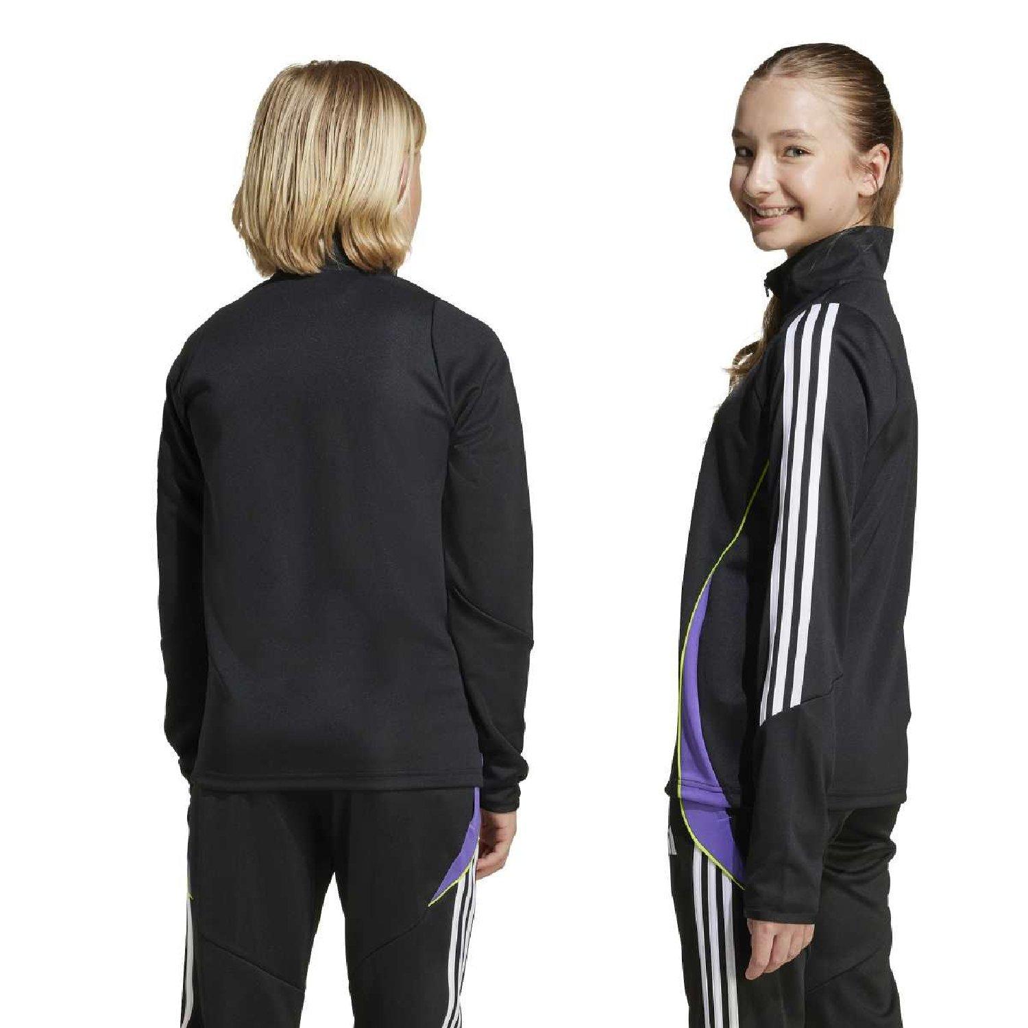 zwart - adidas - Kids' Tiro 24 Quarter-Zip Long-Sleeve Slim-Fit Tracksuit Top - 7
