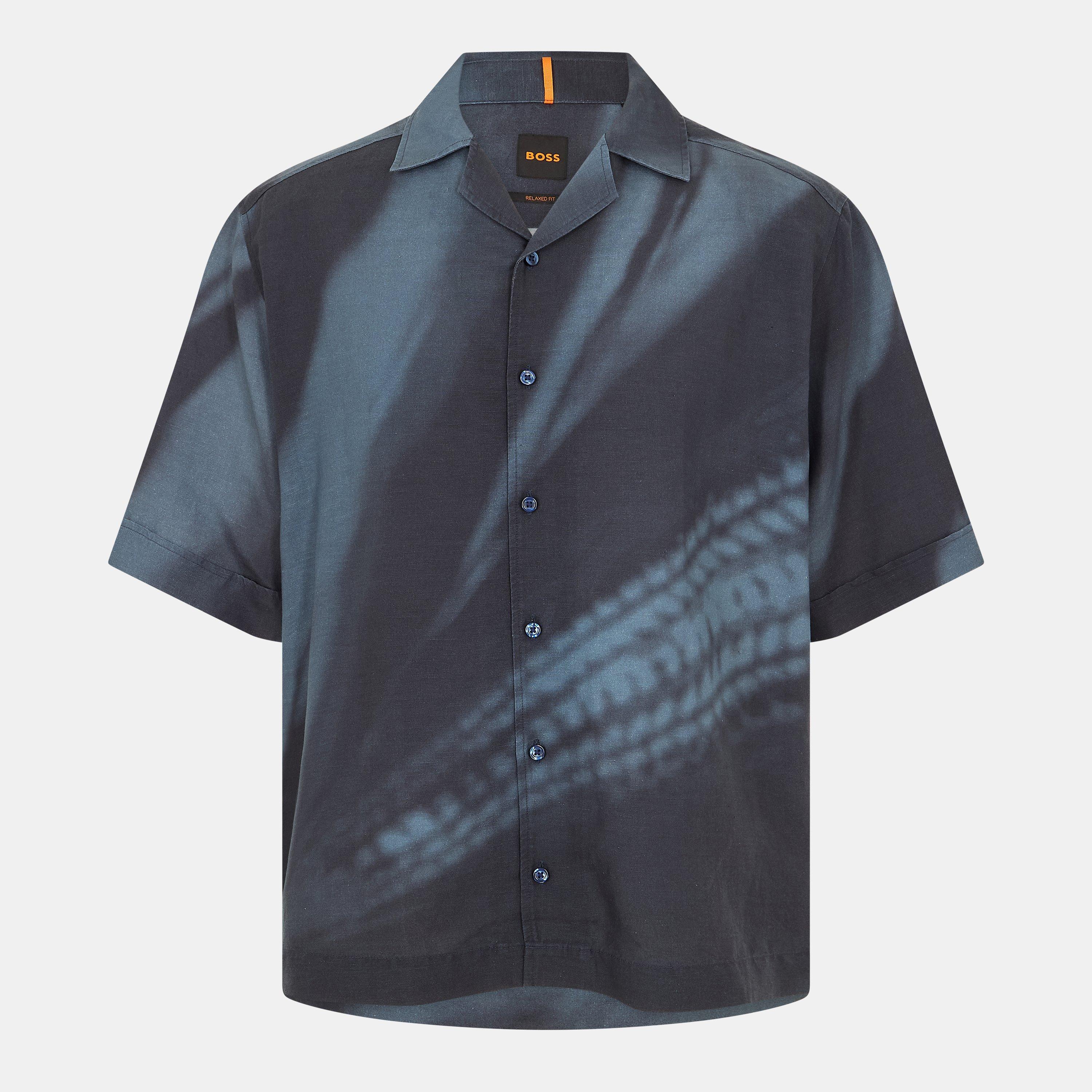 Dark Blue - Boss - Men's Lapis Short Sleeve Shirt - 1