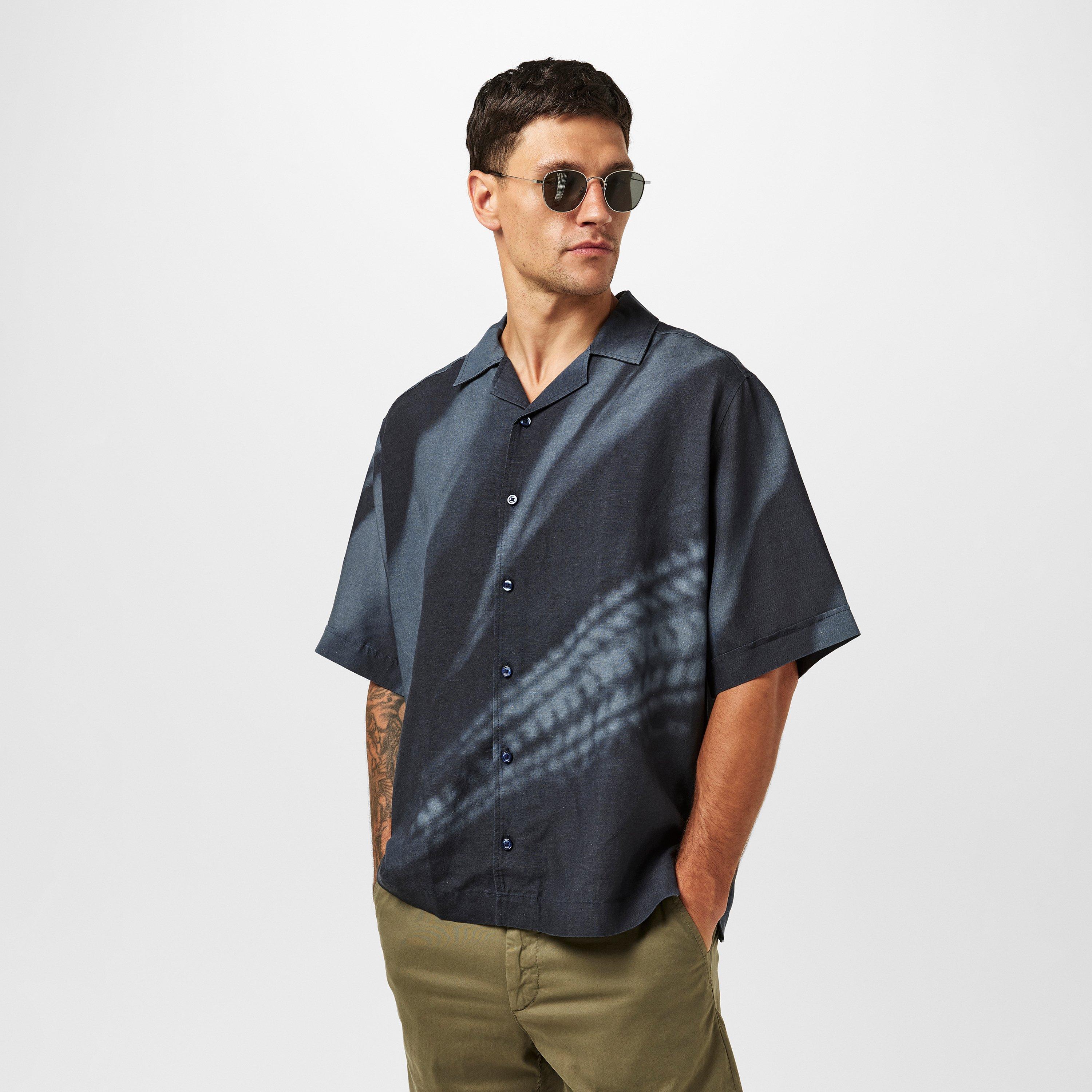 Dark Blue - Boss - Men's Lapisy Short-Sleeve Plain Shirt - 3