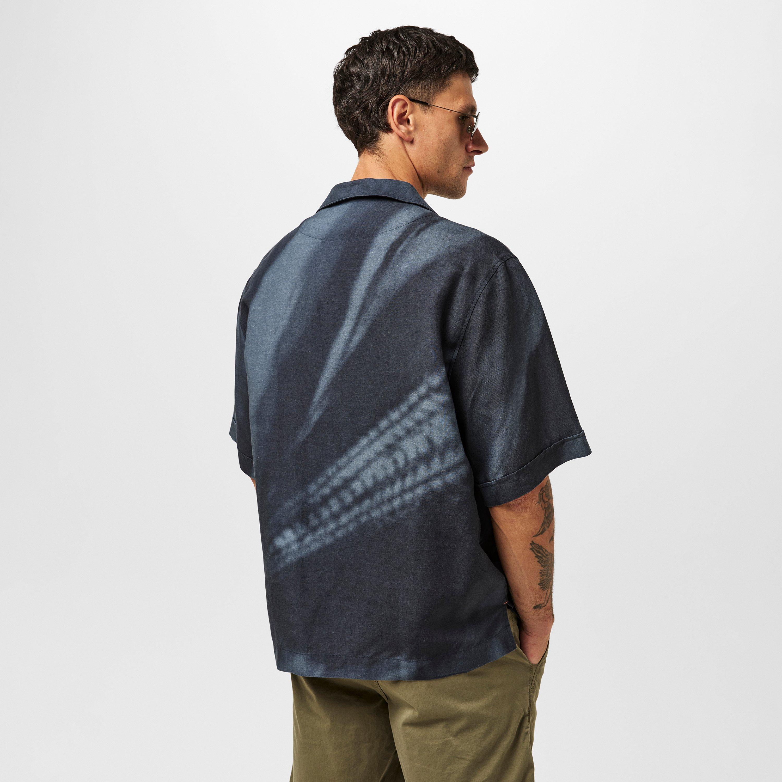 Dark Blue - Boss - Men's Lapisy Short-Sleeve Plain Shirt - 4