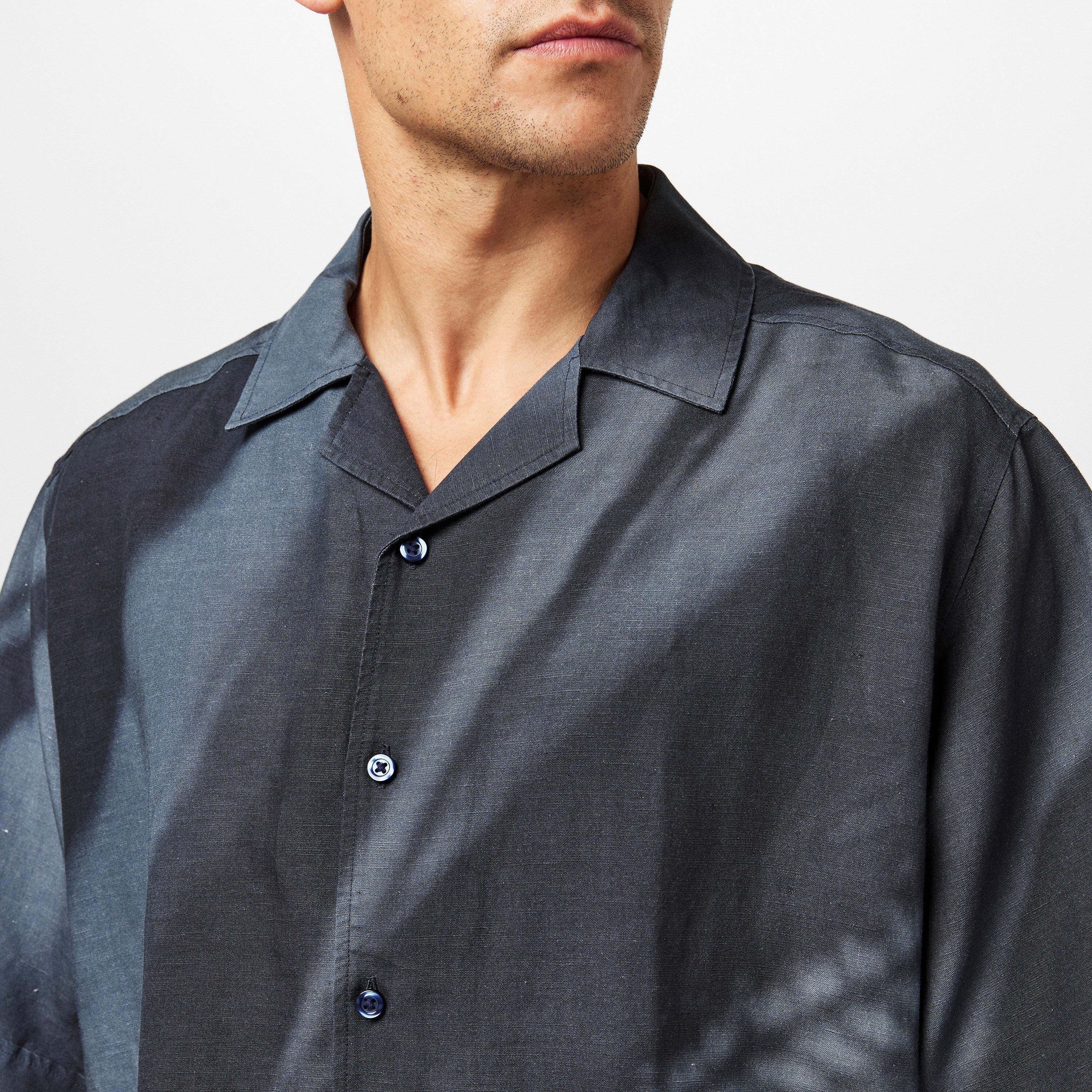 Dark Blue - Boss - Men's Lapisy Short-Sleeve Plain Shirt - 5