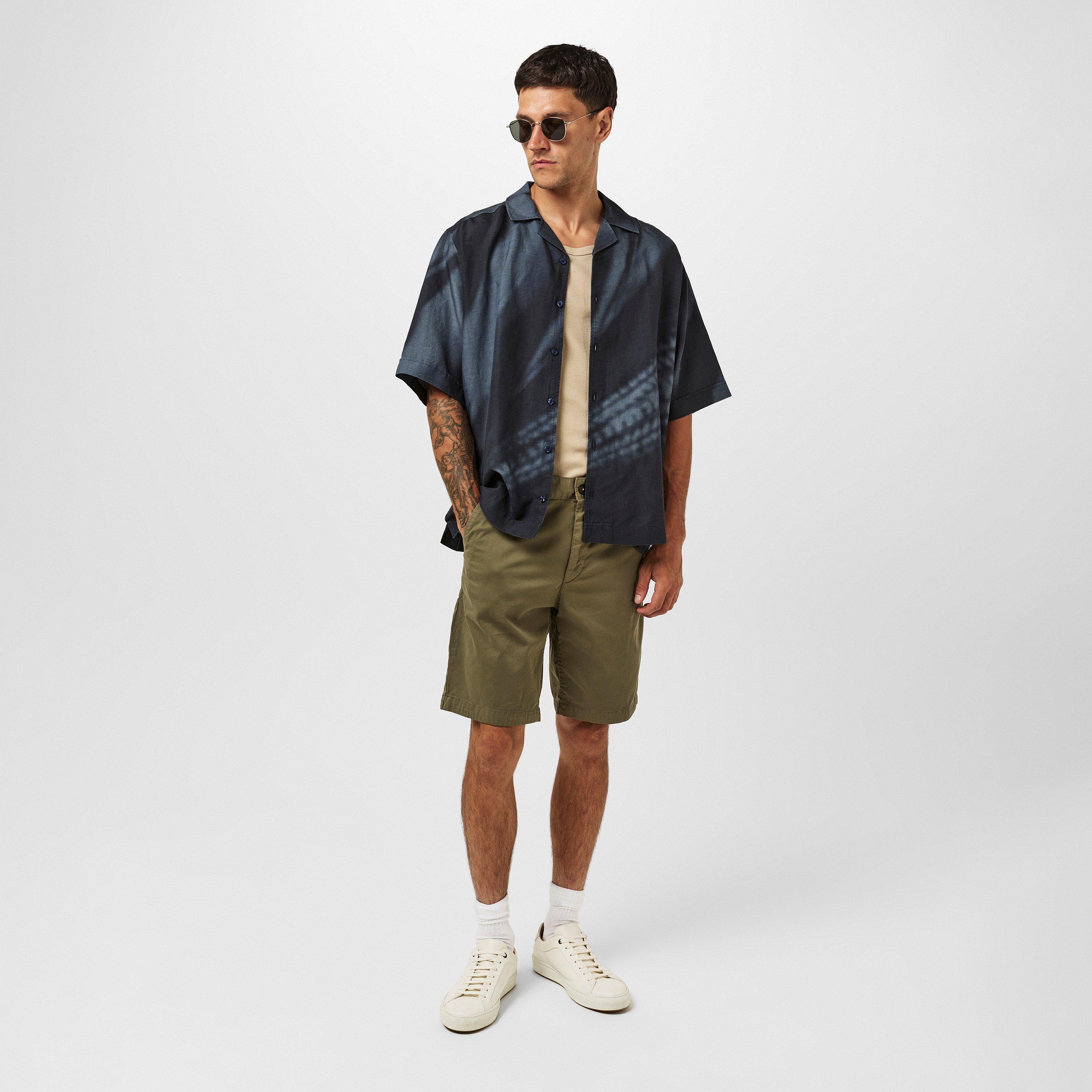 Dark Blue - Boss - Men's Lapisy Short-Sleeve Plain Shirt - 6