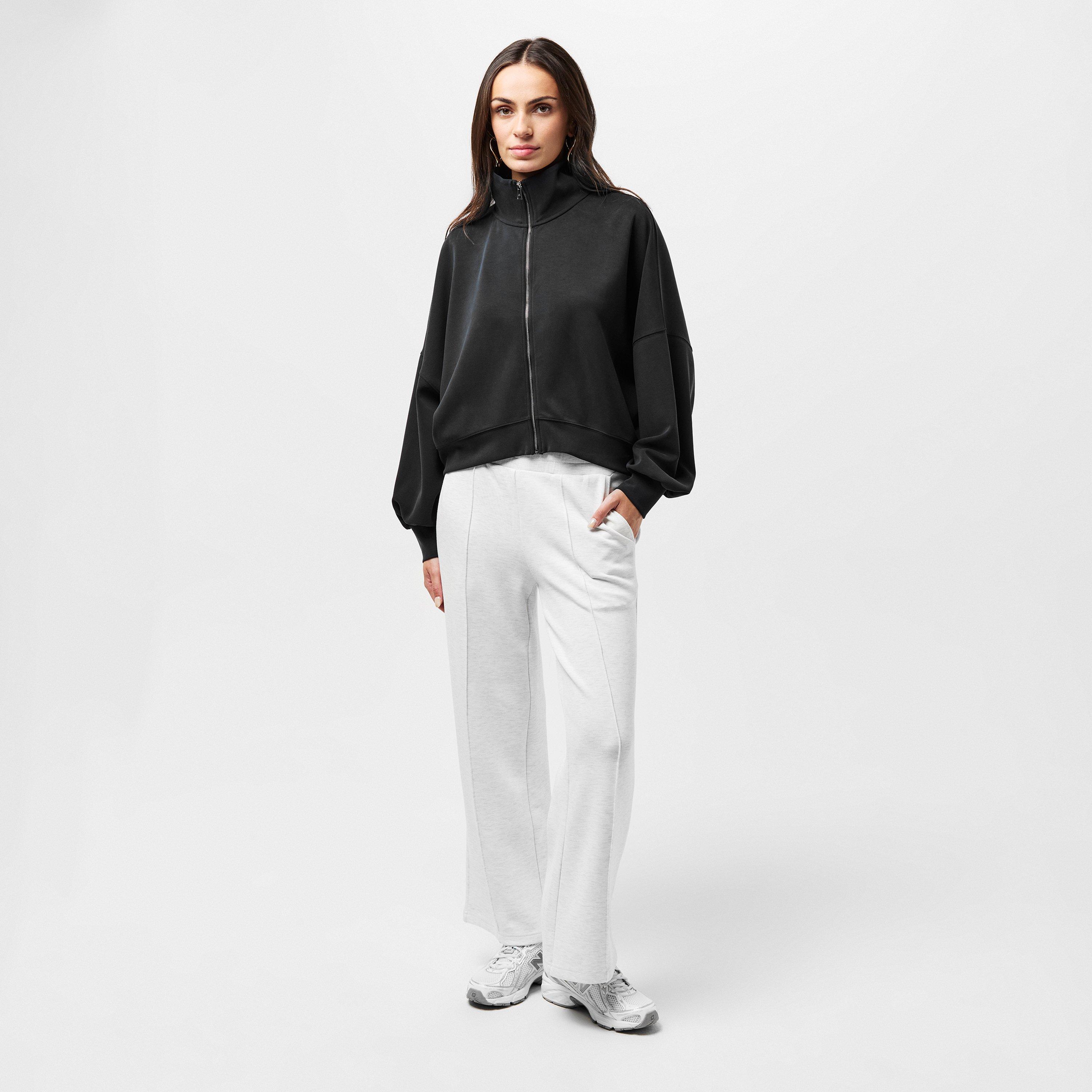 Black - Ted Baker - Men's Zipped Funnel Neck Full Zip Fleece Fabric - 6