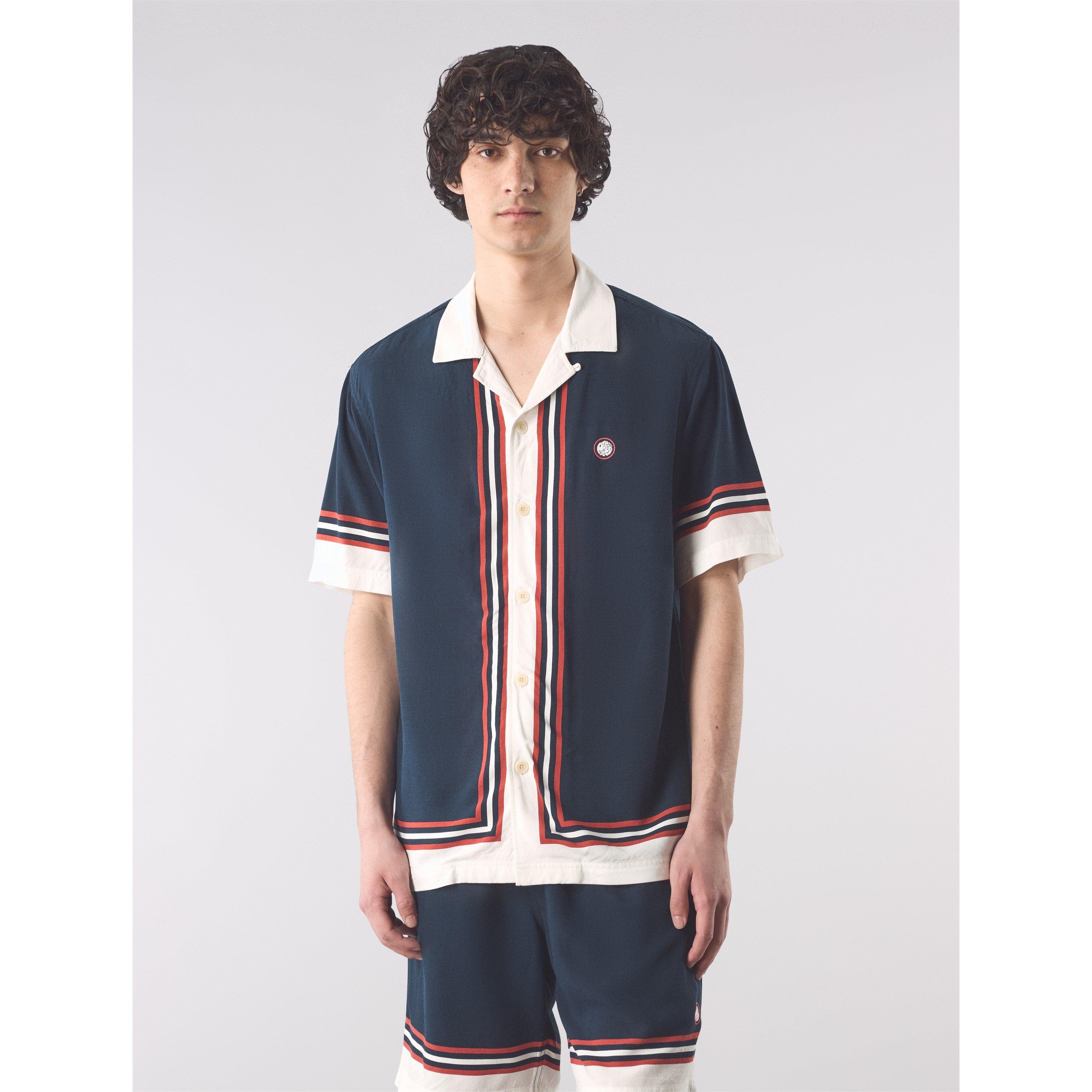 Marine - Pretty Green - Men's PG Valencia Short-Sleeve Plain Shirt - 3