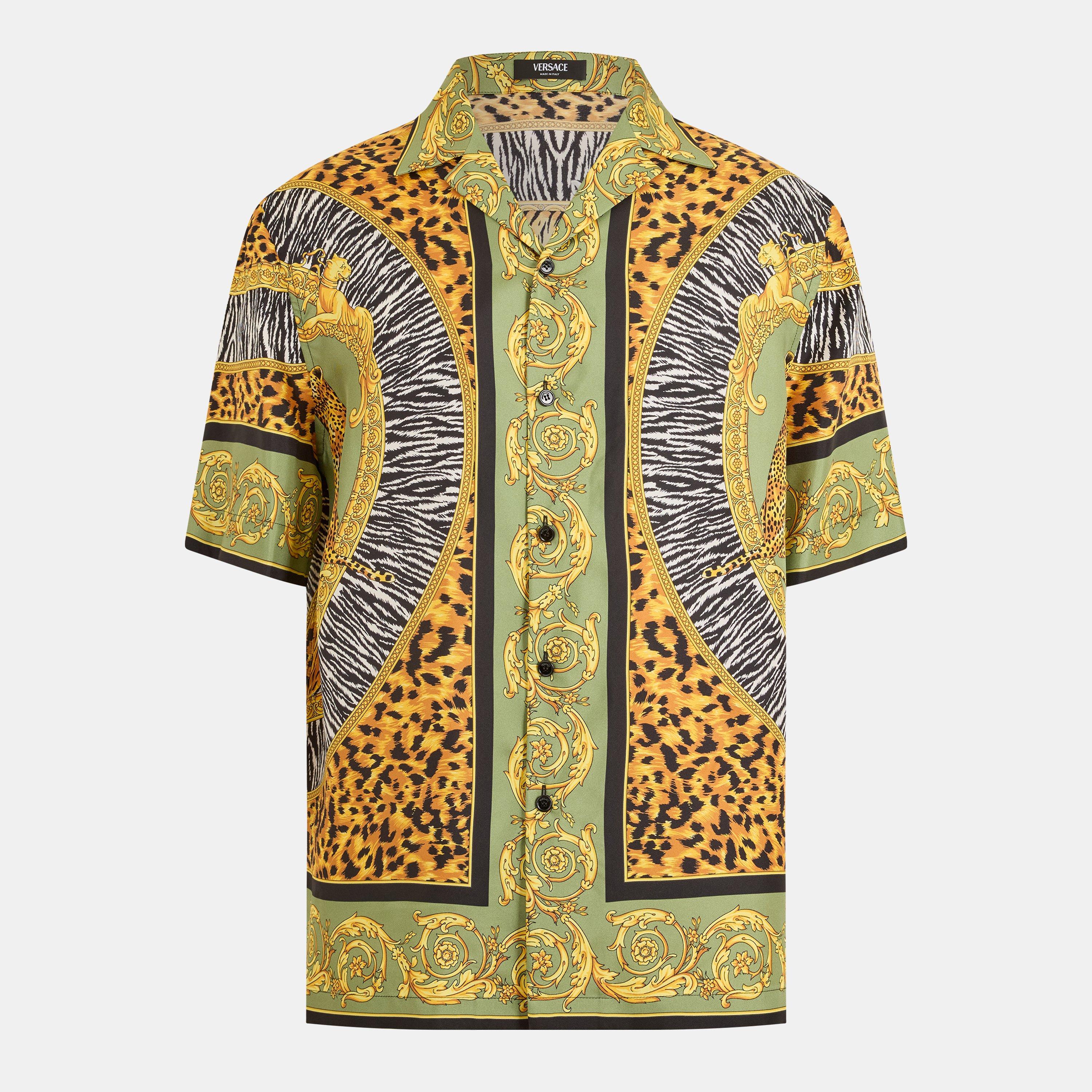 Versace Men's Patterned Short-Sleeve Shirt