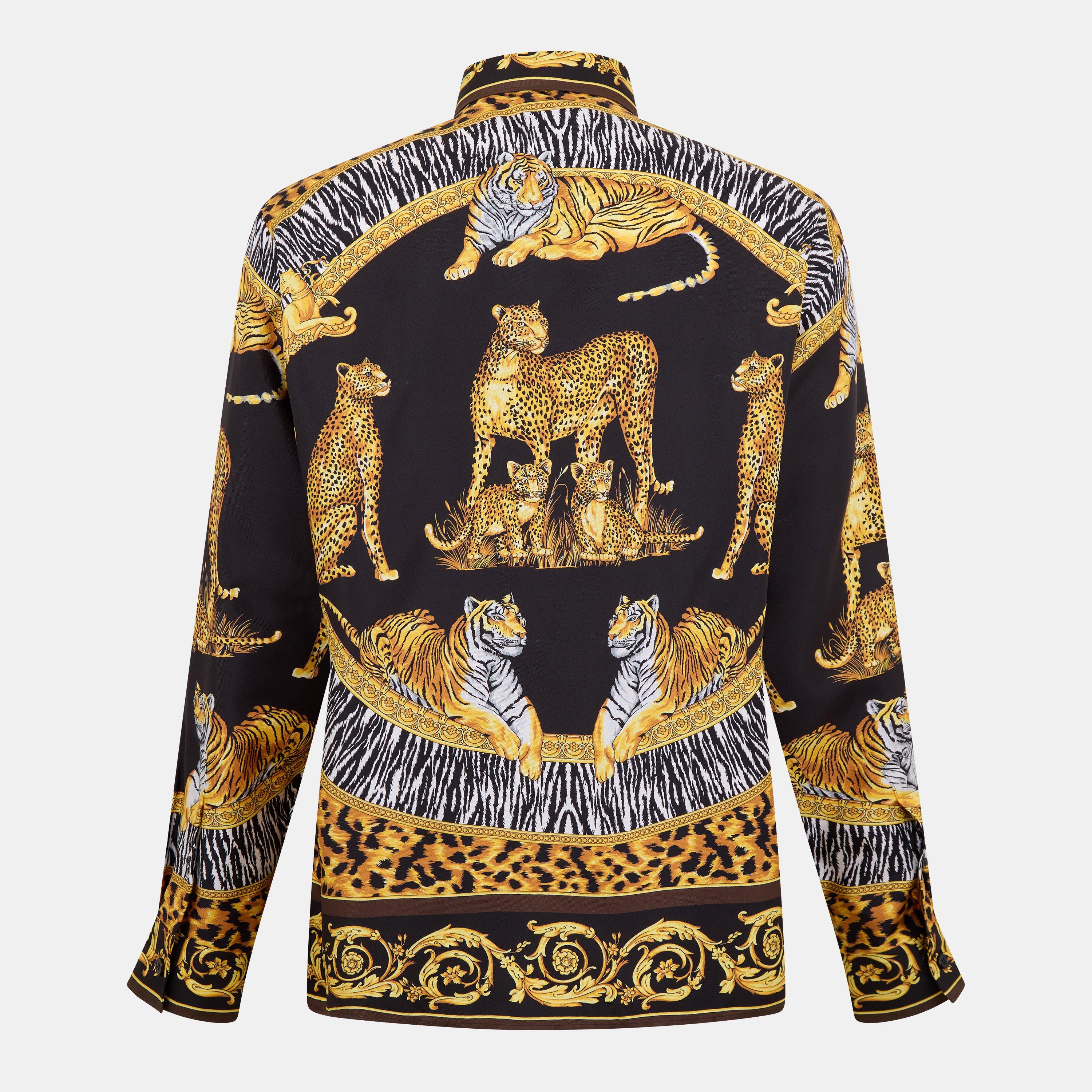 Multi - Versace - Men's Patterned Long-Sleeve Shirt - 2