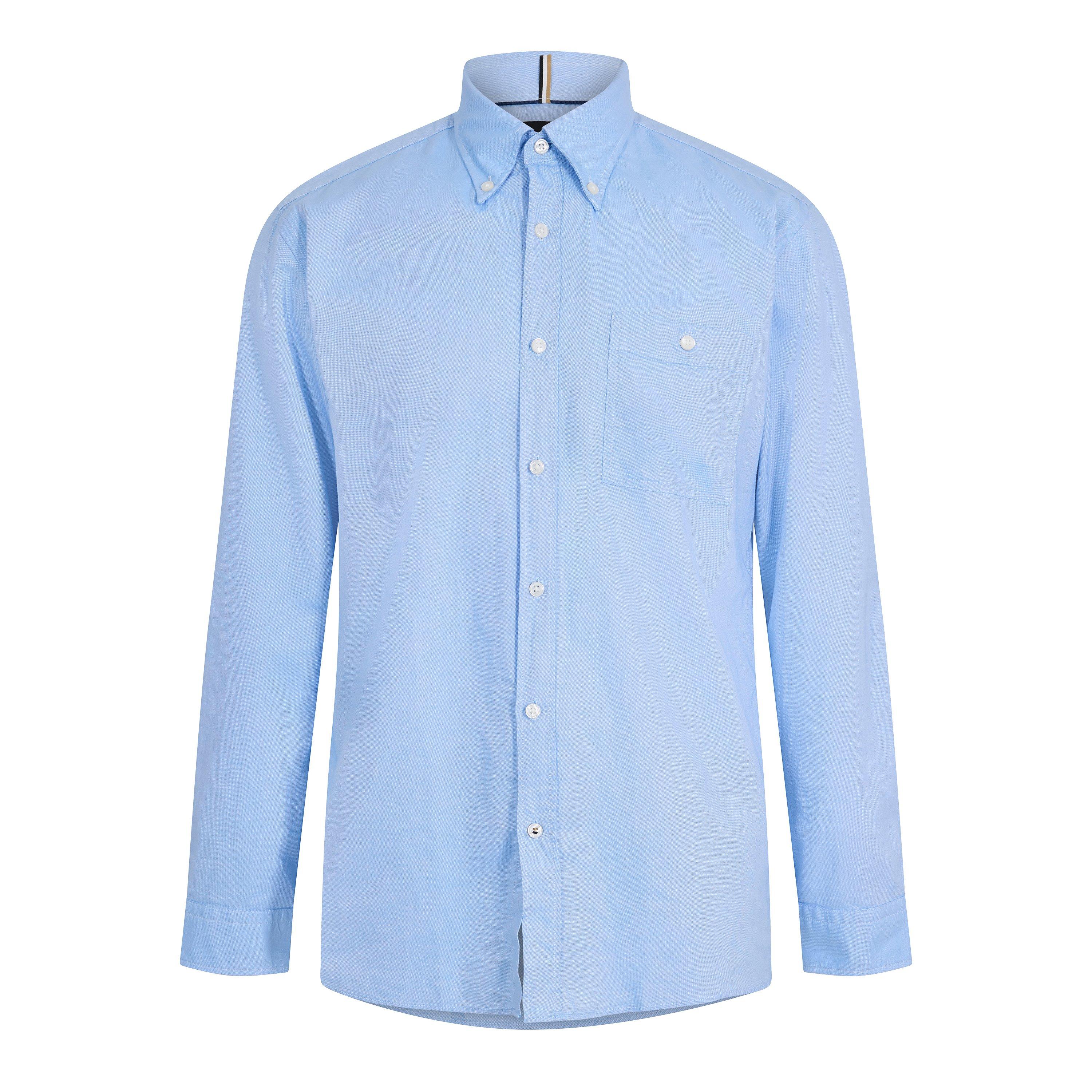 Boss Men's S-ROAN-BD Long Sleeve Oxford Shirt - Pastel Blue - XL