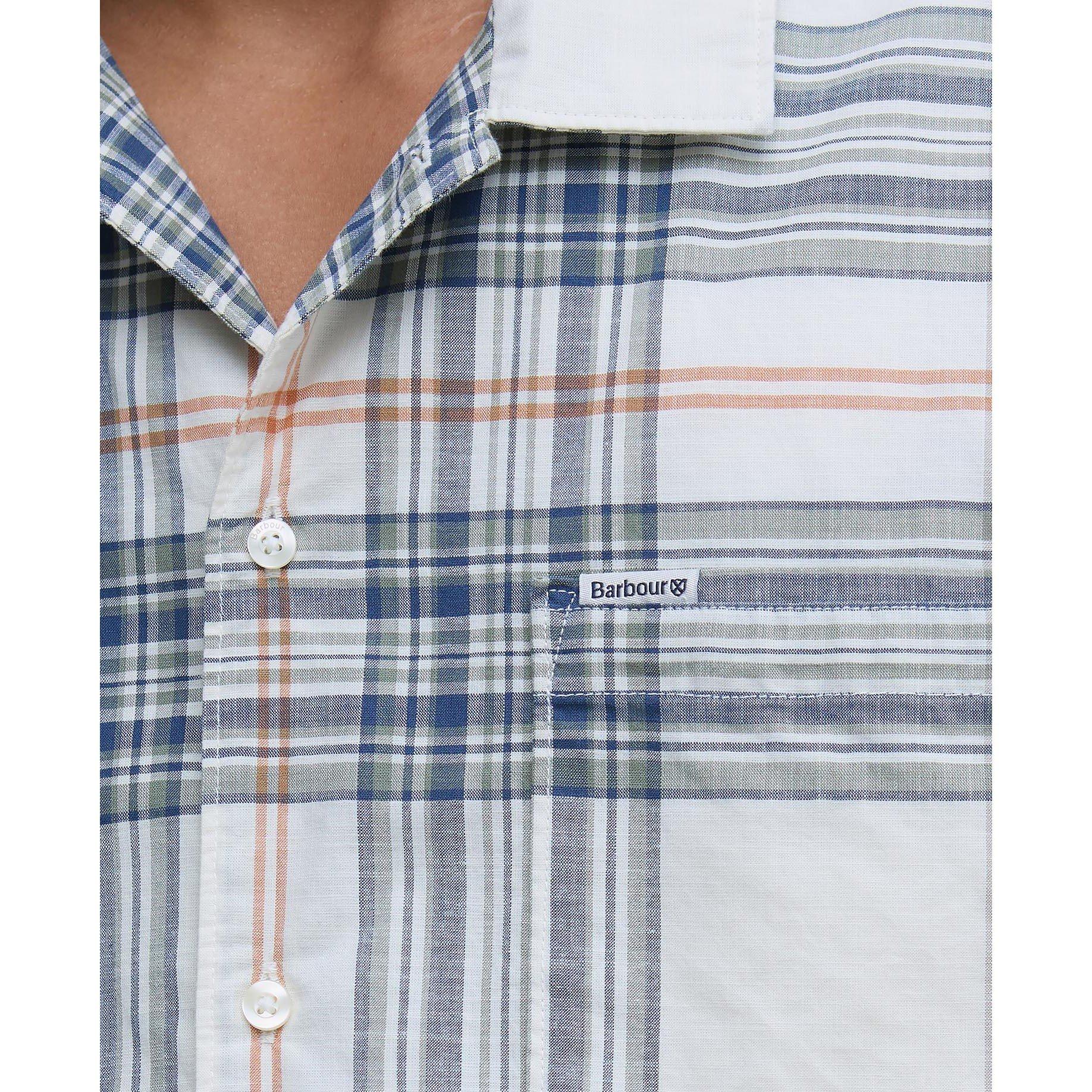 Whspr Whte WH32 - Barbour - Men's Berryfell Short-Sleeve Patterned Shirt - 4