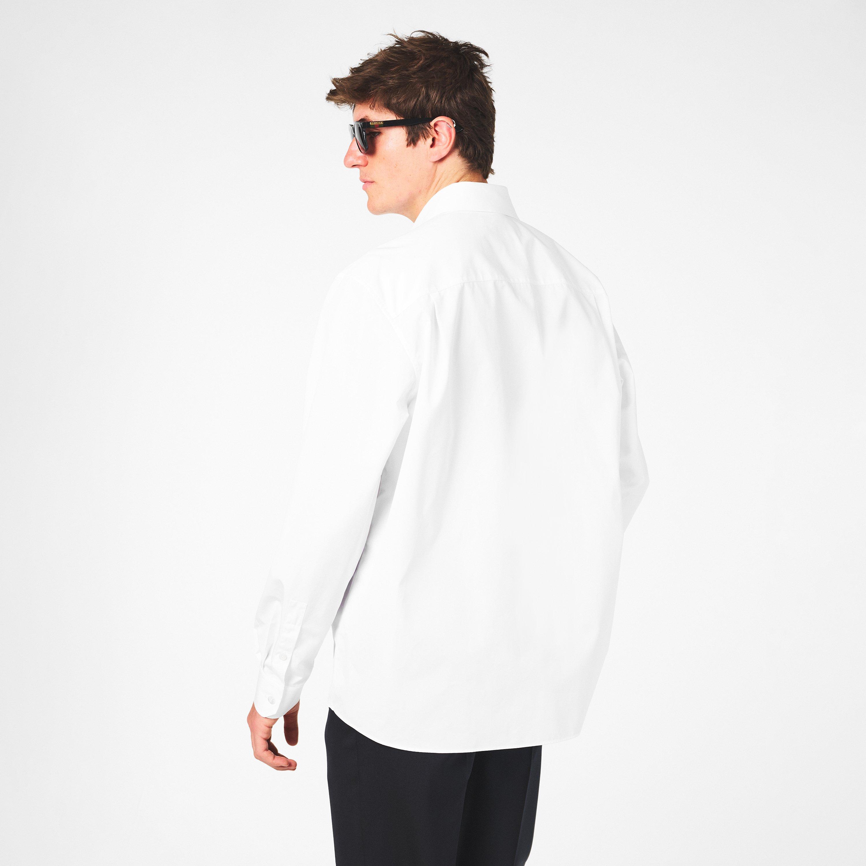 White - Gucci - Men's Plain Long-Sleeve Shirt - 4