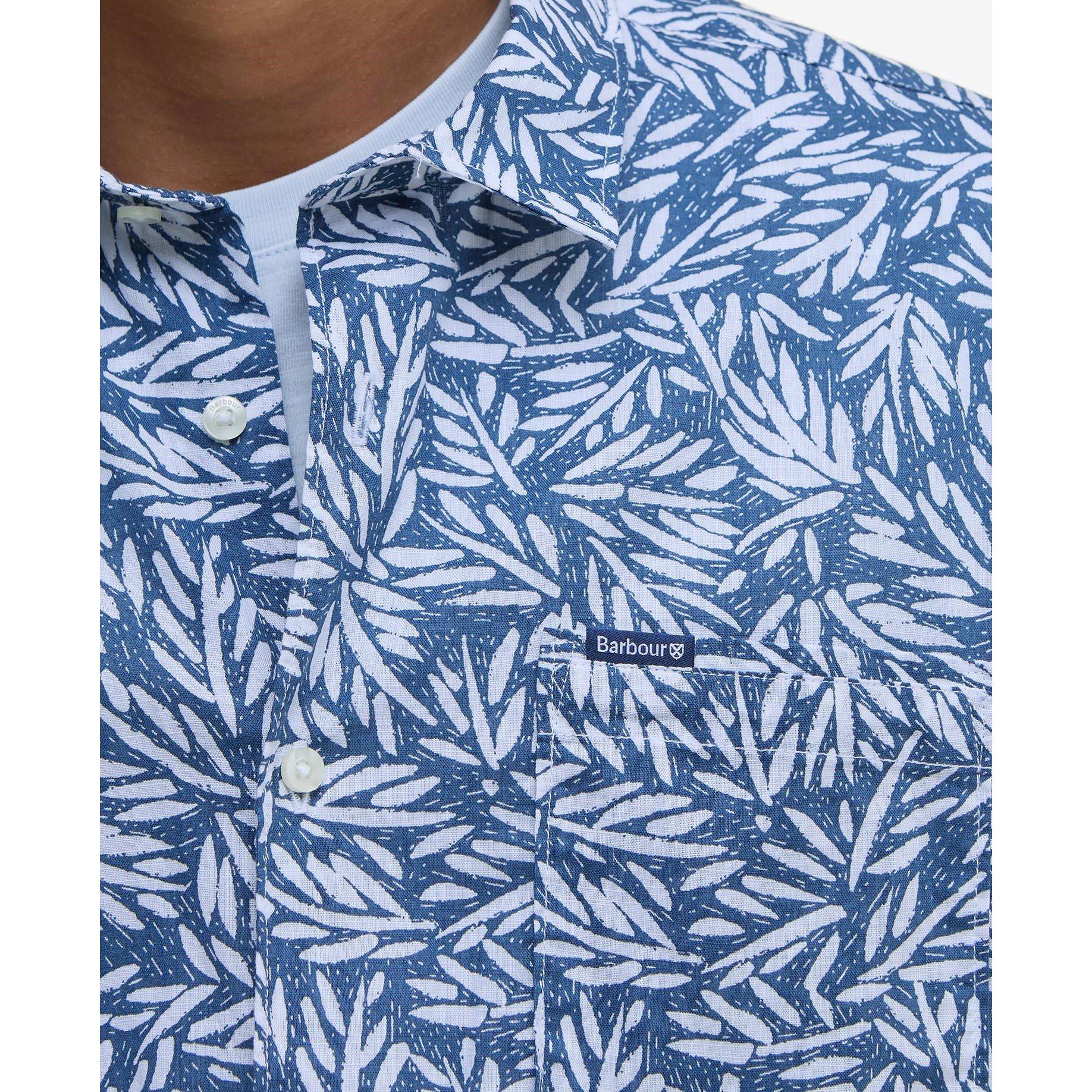 Dark Denim NY38 - Barbour - Men's Jackstone Short-Sleeve Patterned Shirt - 4