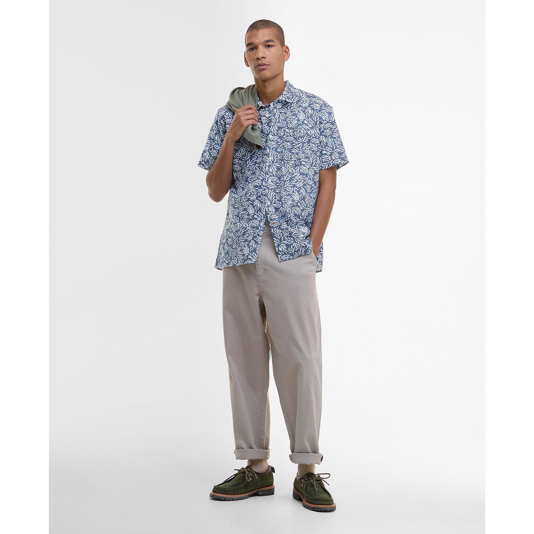 Dark Denim NY38 - Barbour - Men's Jackstone Short-Sleeve Patterned Shirt - 5